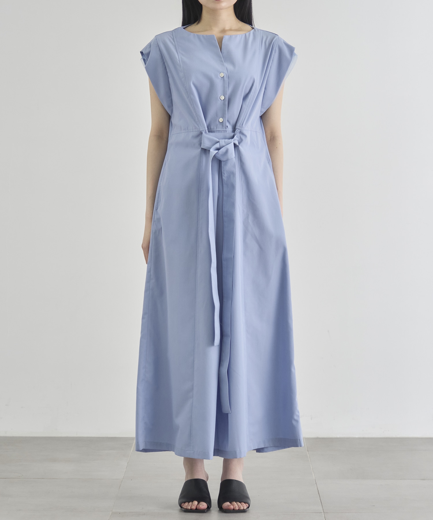 Chambray Belted Dress