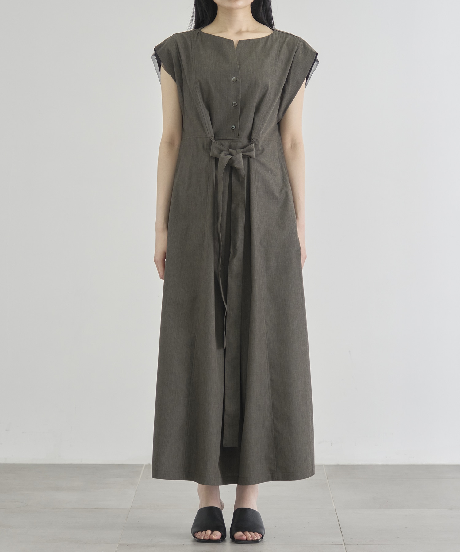 Chambray Belted Dress