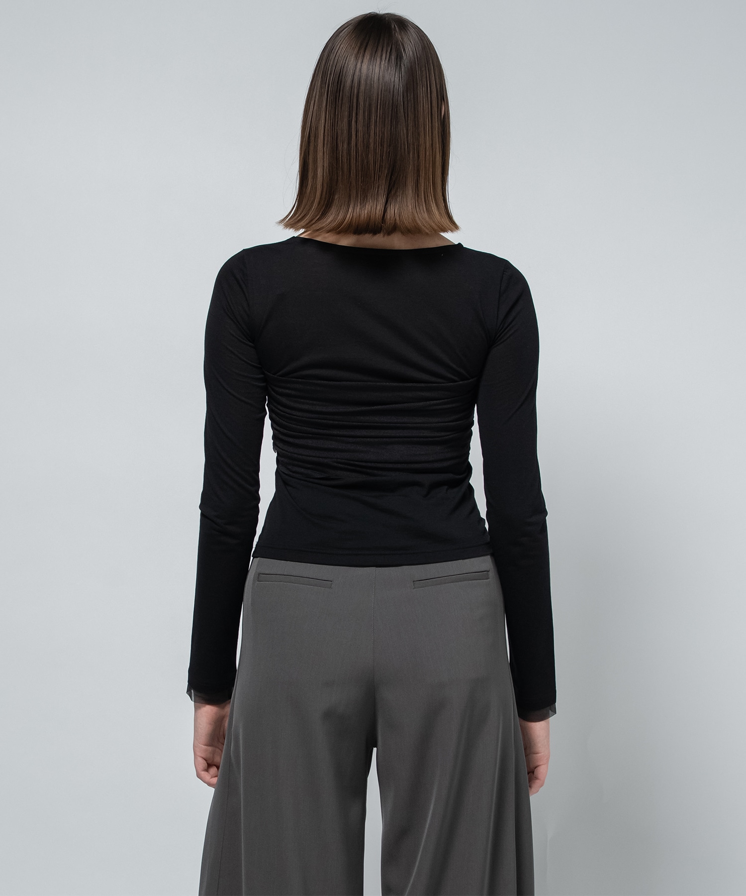 Sheer Tulle Combination Tops