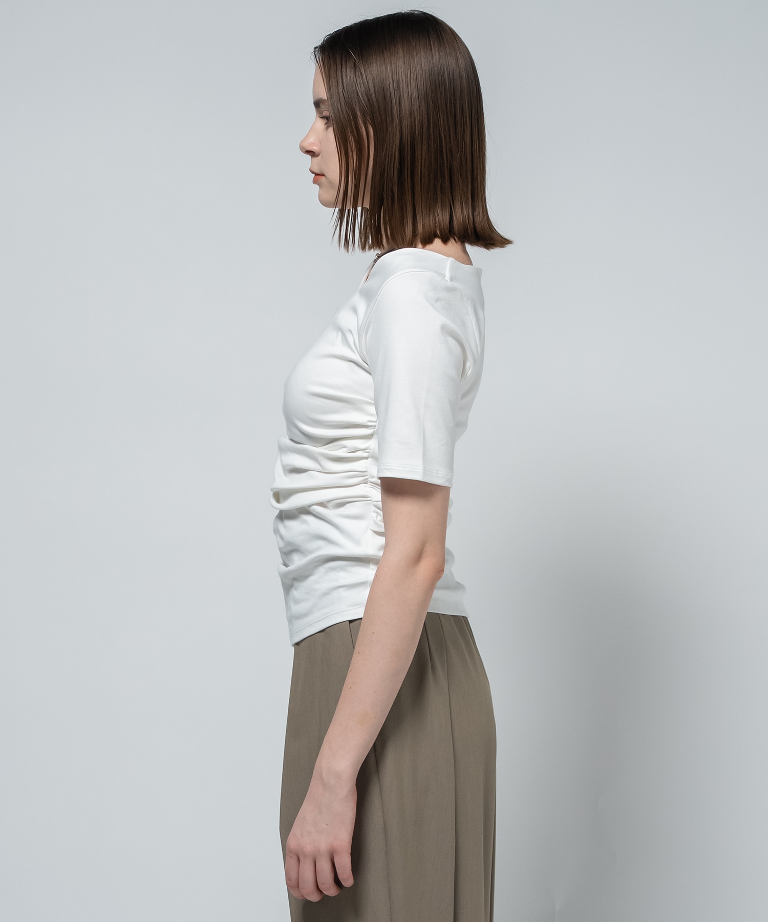 Asymmetry Tack Drape Tee