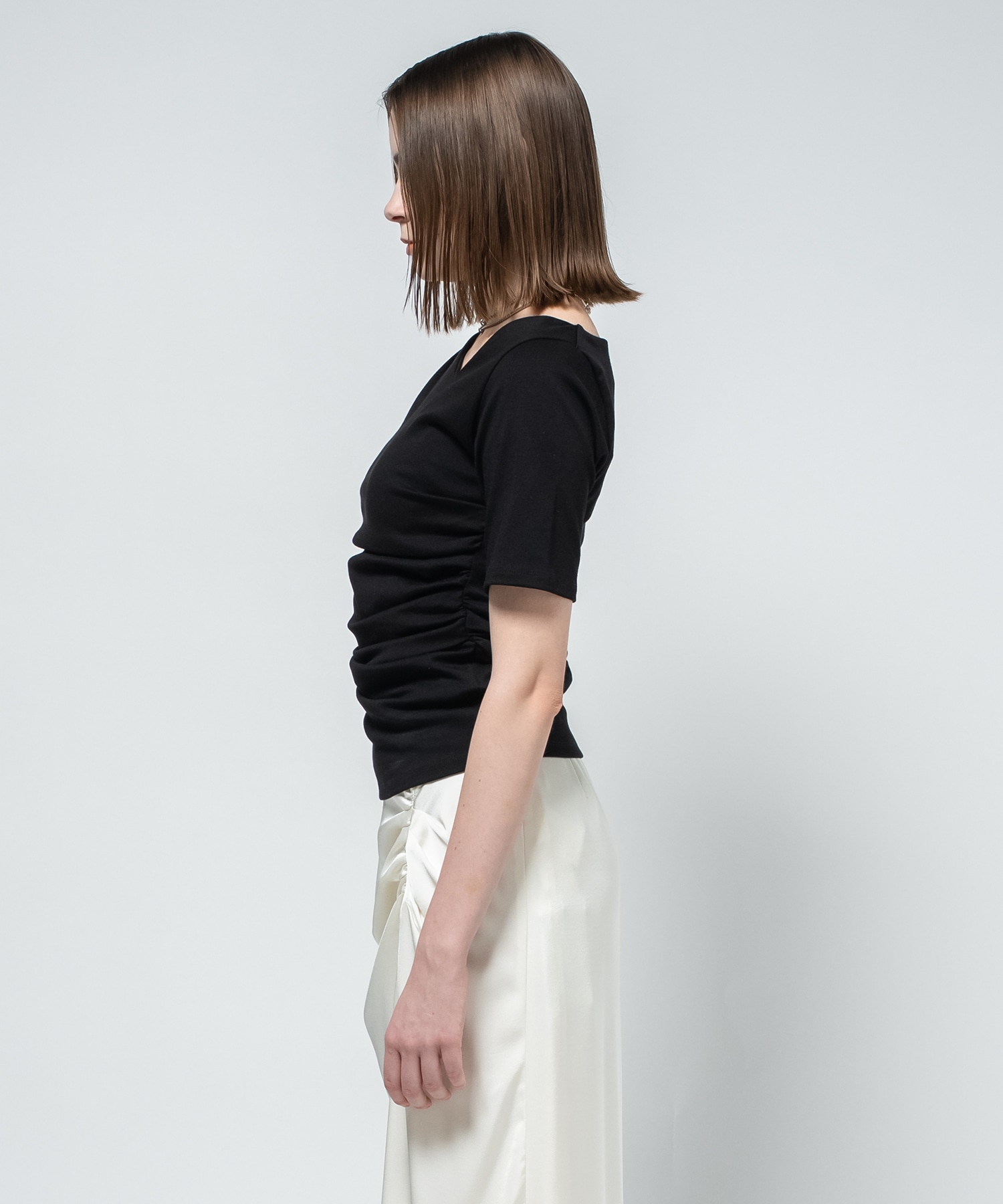 Asymmetry Tack Drape Tee