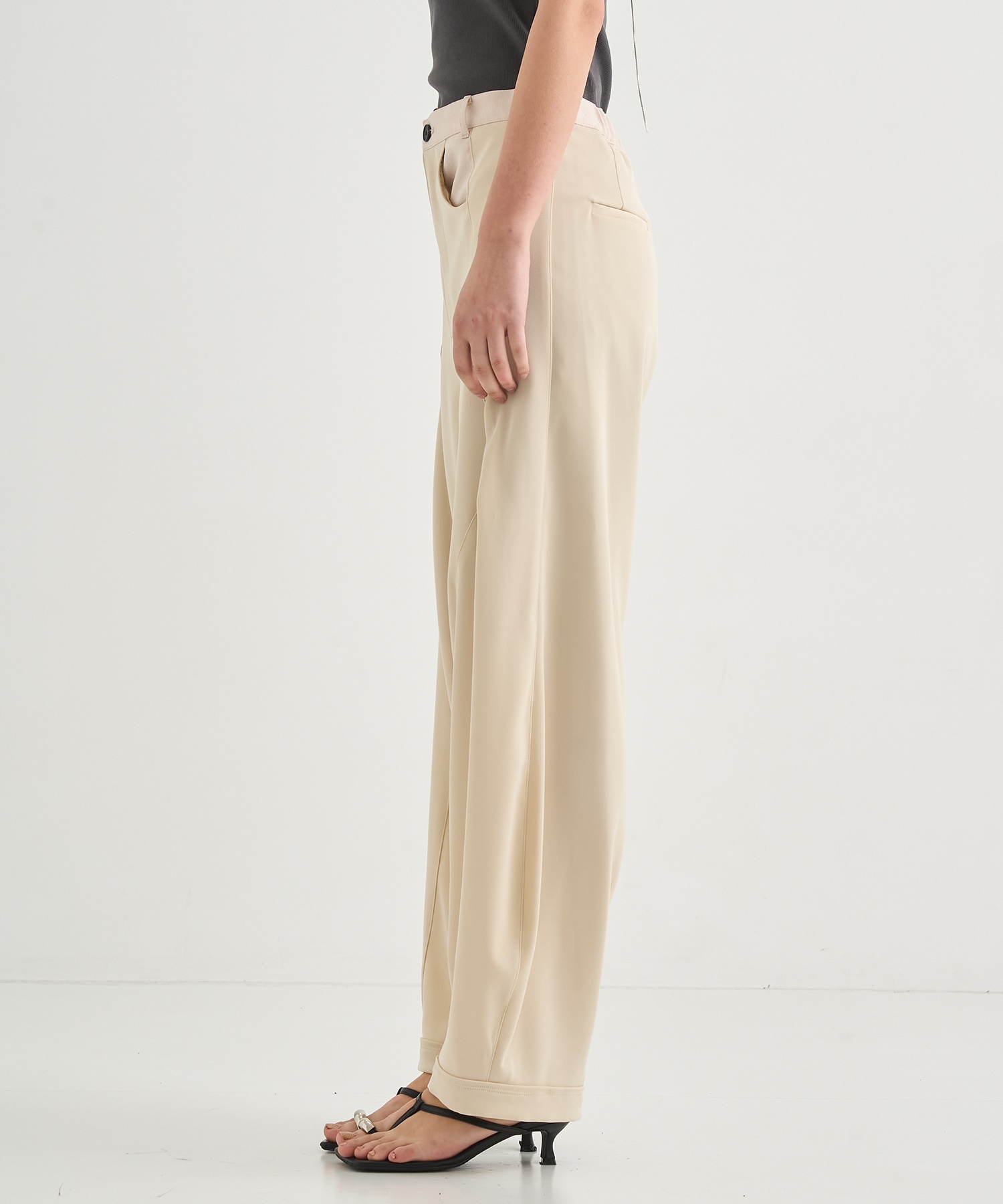 Twill Barrel Leg Pants