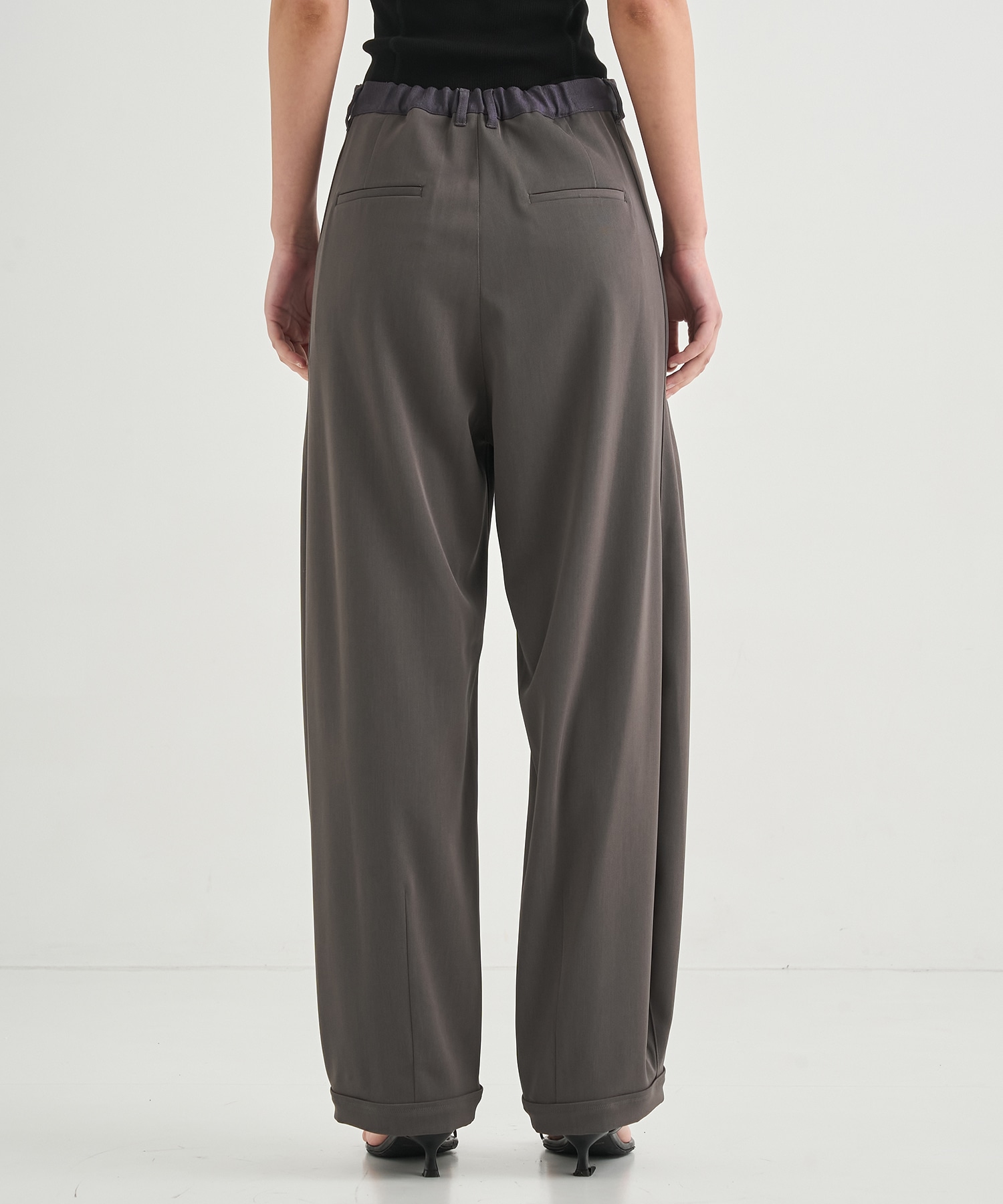 Twill Barrel Leg Pants