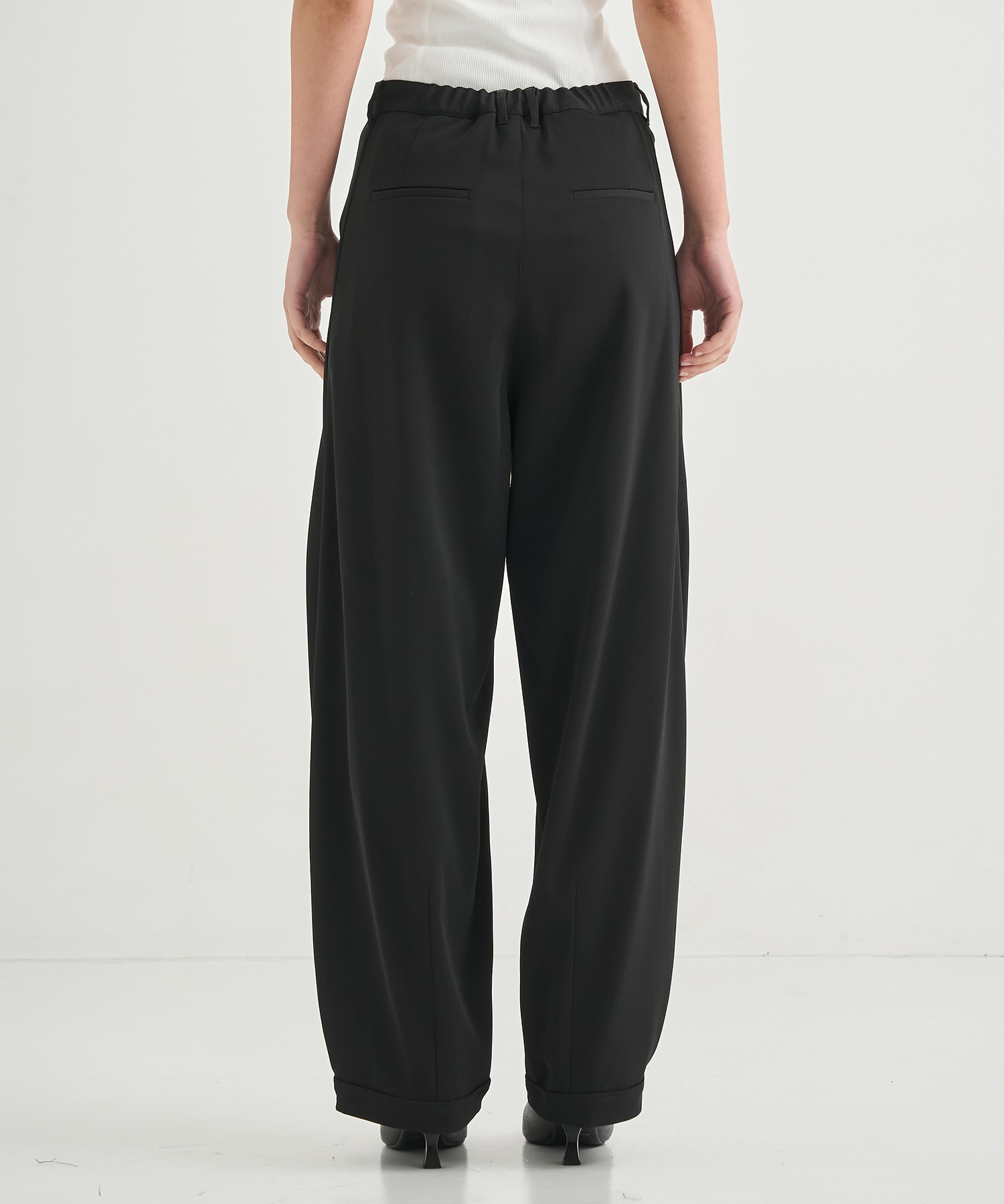 Twill Barrel Leg Pants