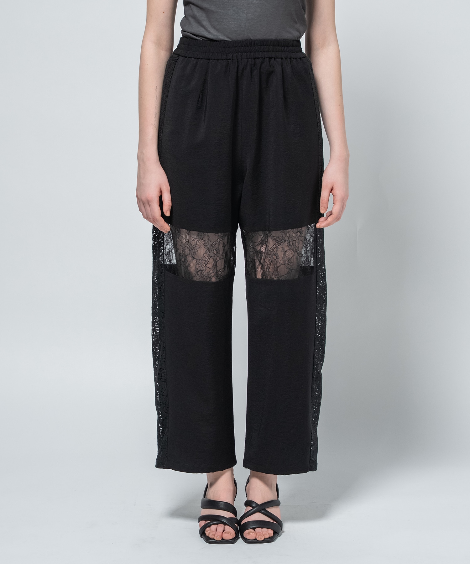 Lace Combination Relax Pants