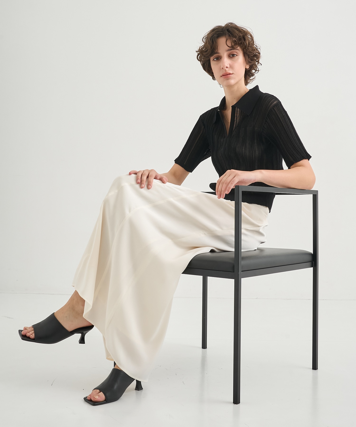 Gather Satin Skirt