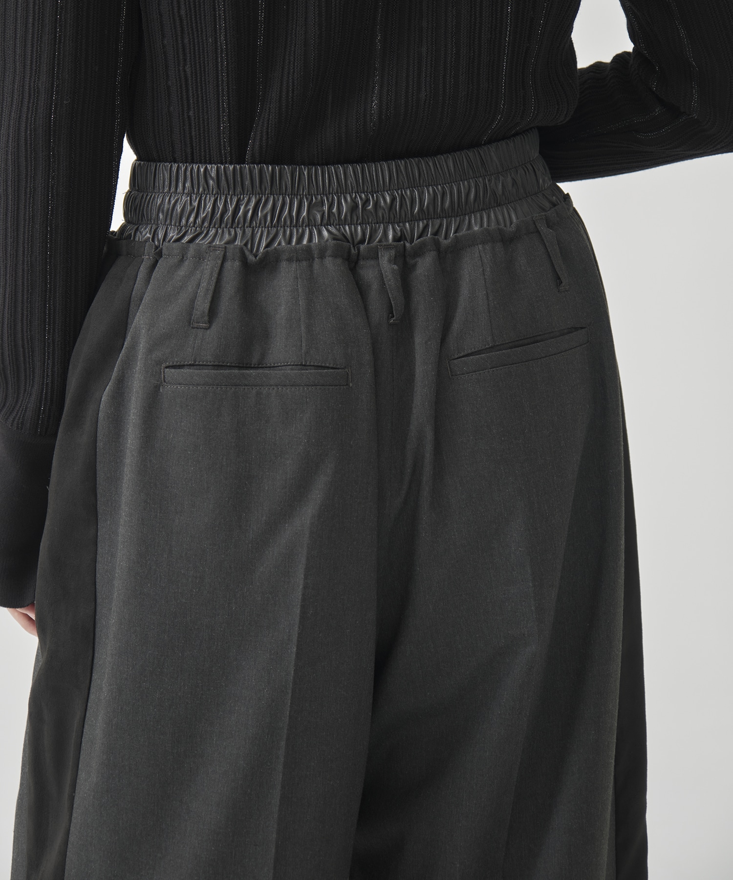 LeatherWaist  Relax Pants