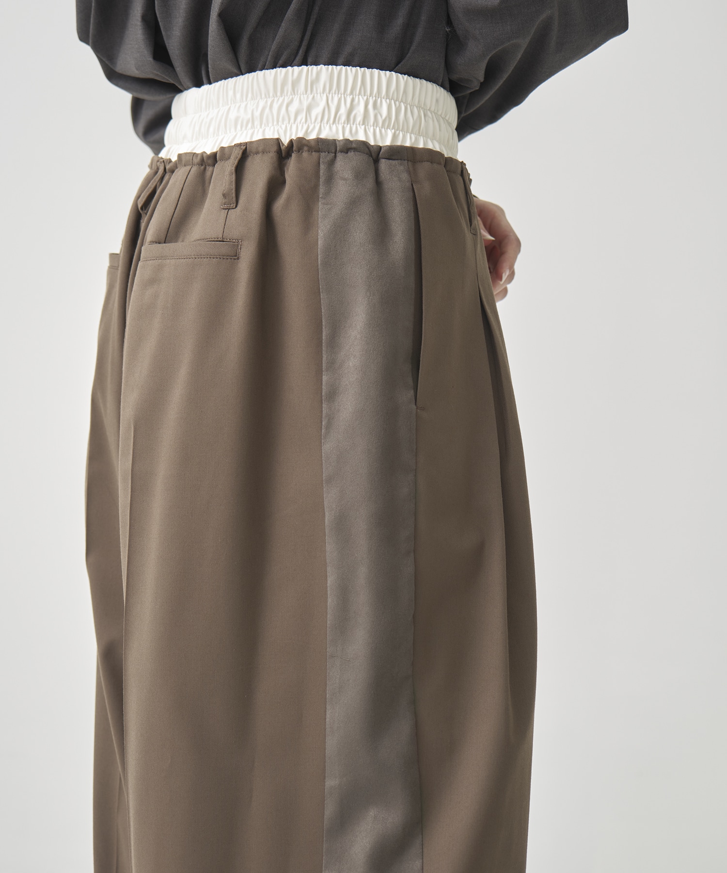 LeatherWaist Relax Pants