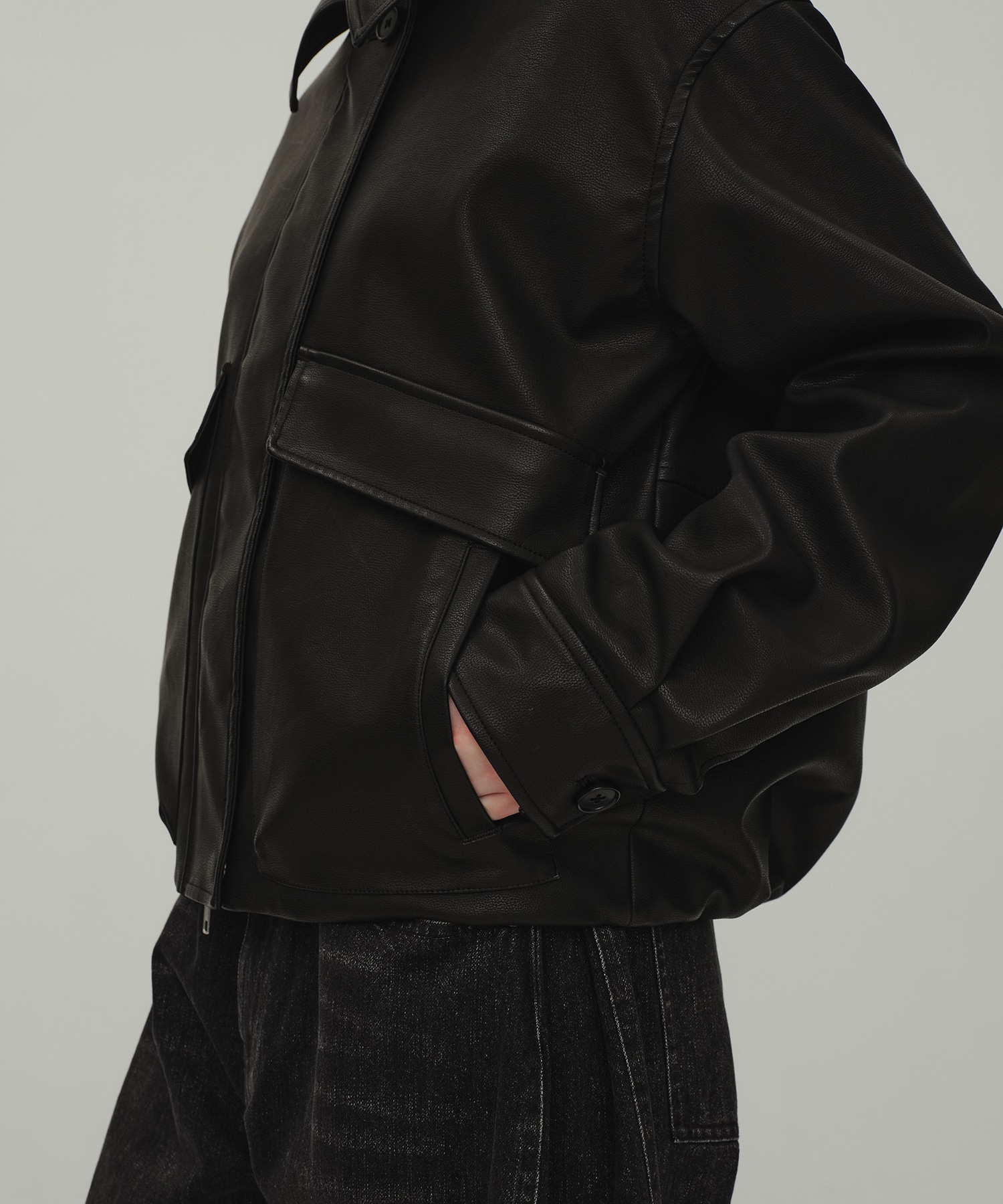 Leather Blouson