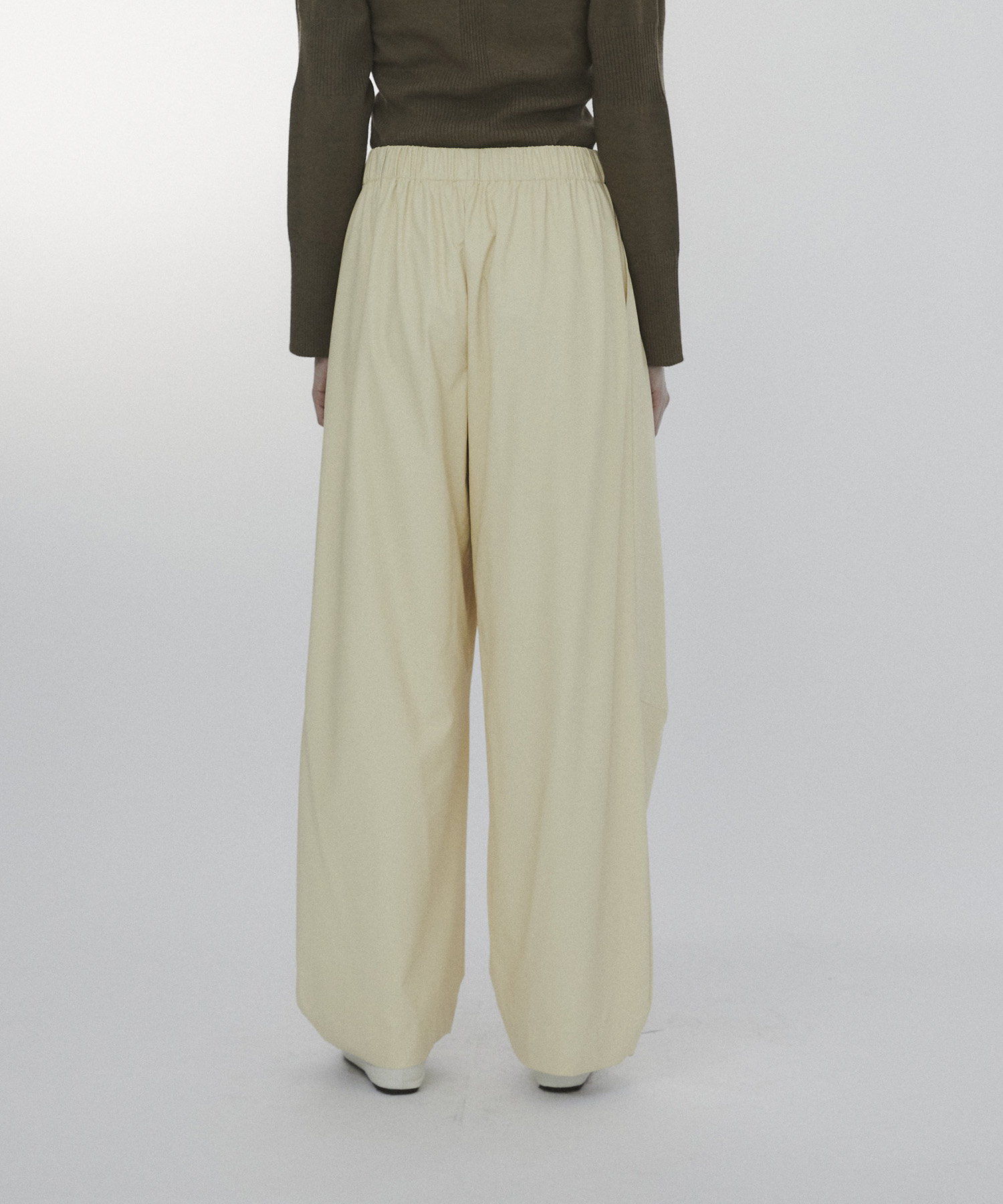 Faux Leather Barrel Trousers