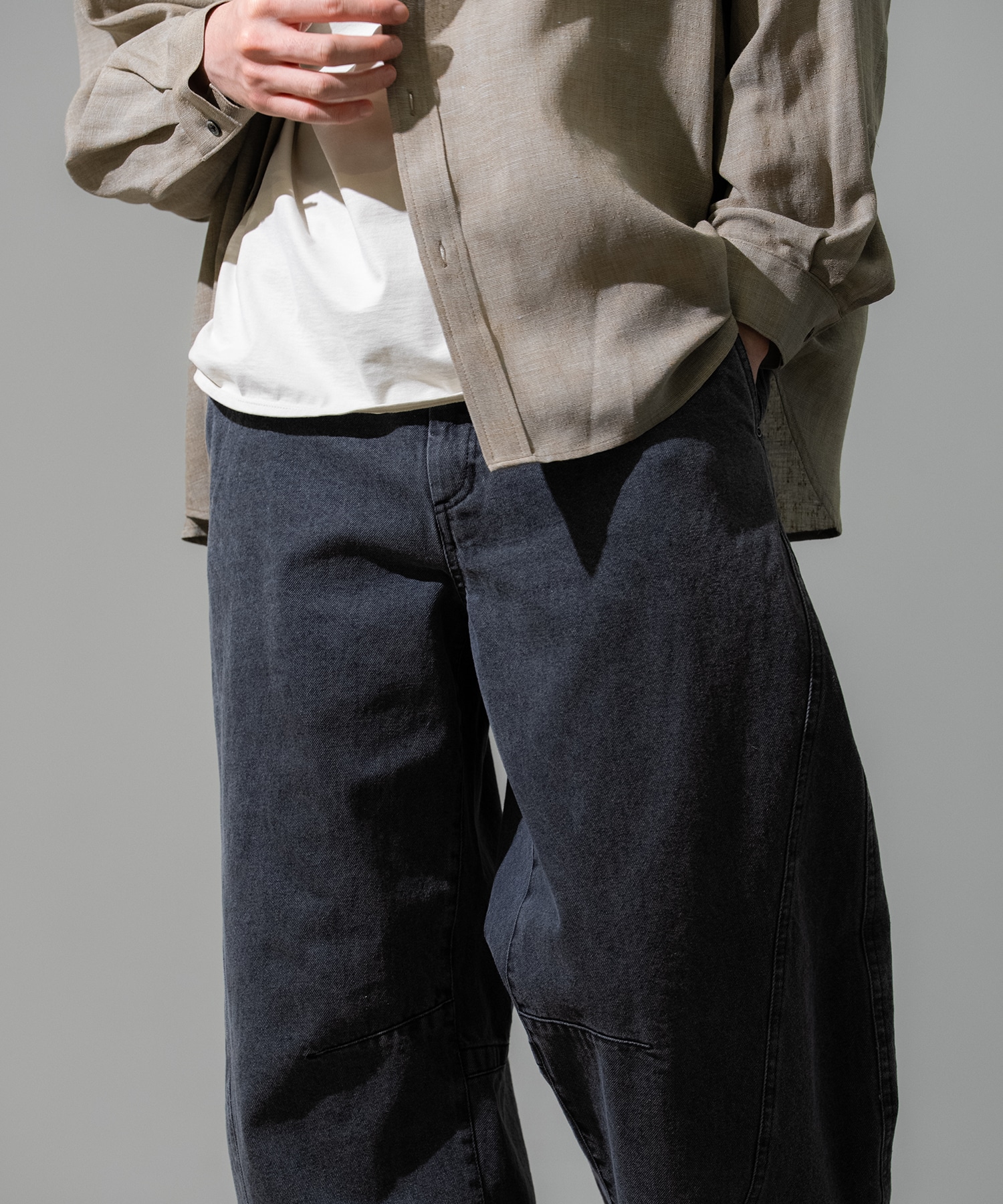 フェードバレルデニムパンツ