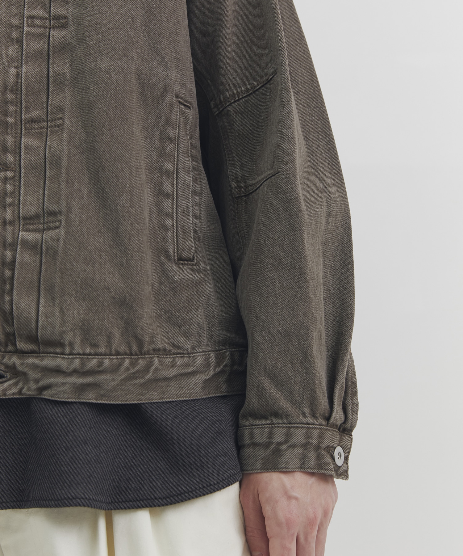 フェードデニムブルゾン