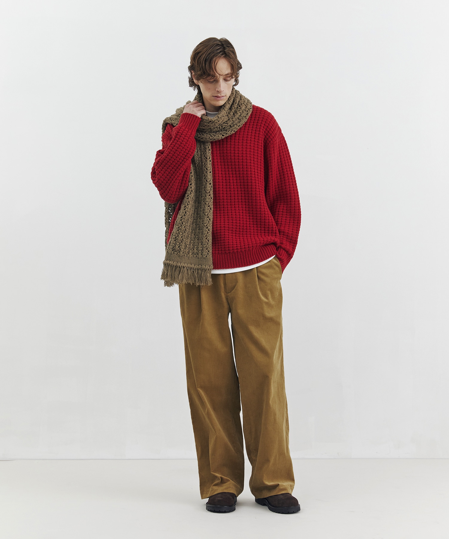 バルキーニットストール