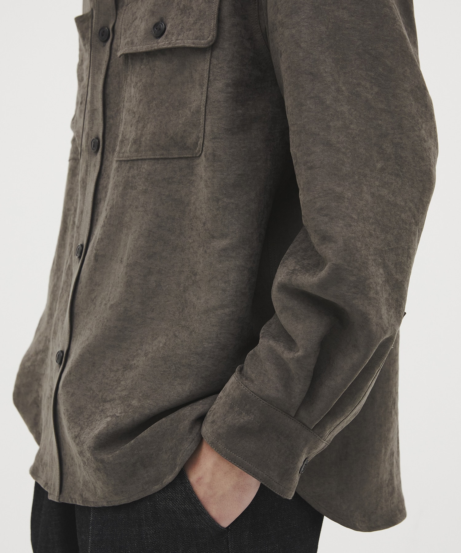 Split suede シャツジャケット