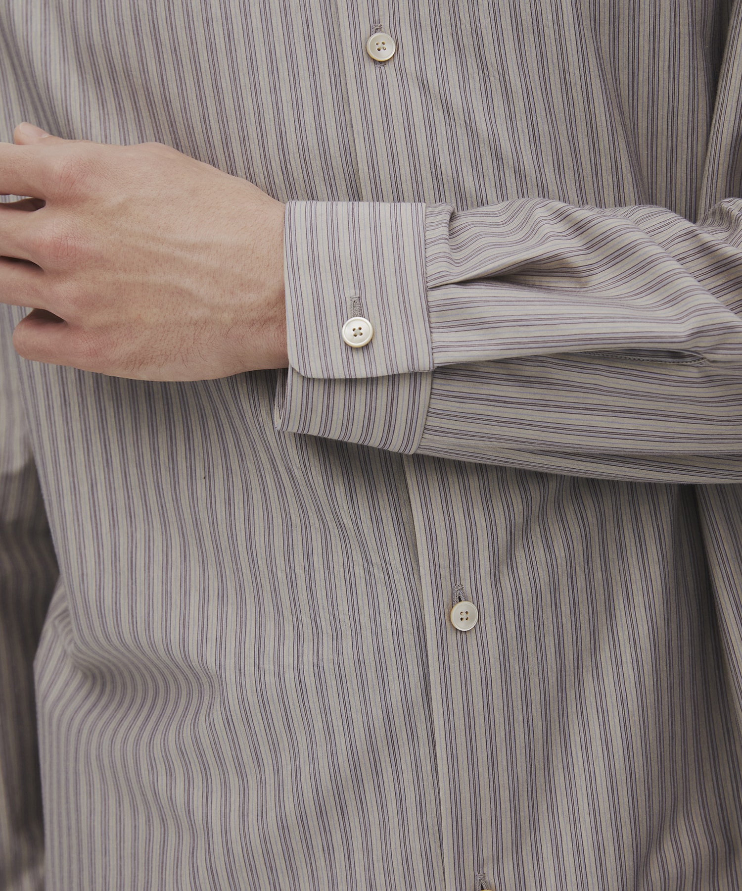 KANEMASA KNIT マルチストライプシャツ