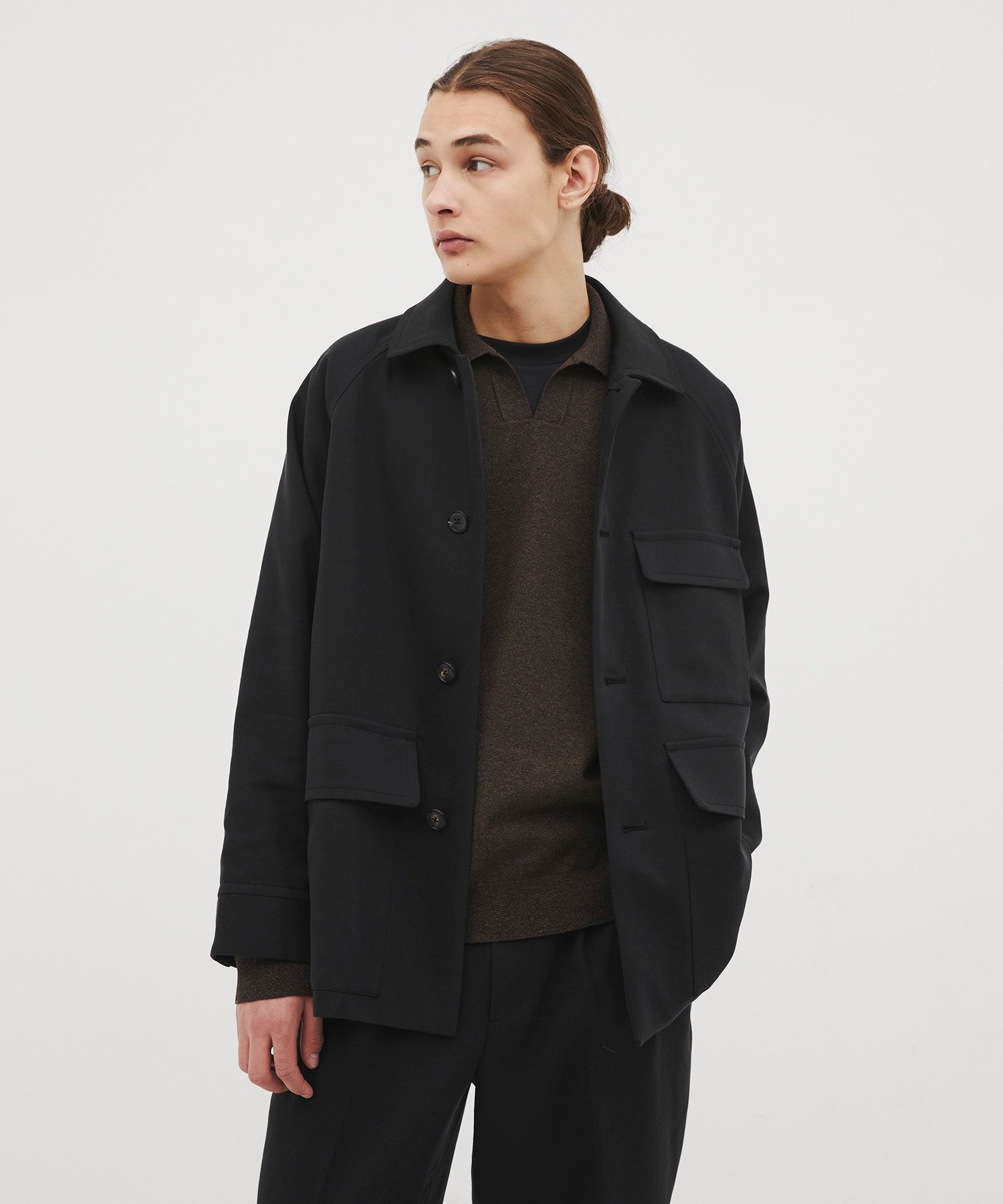 和紙ウール スキッパーポロ