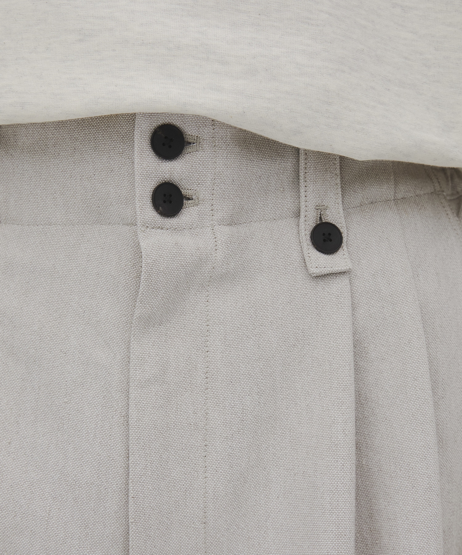 リネンキャンバス パラシュートパンツ