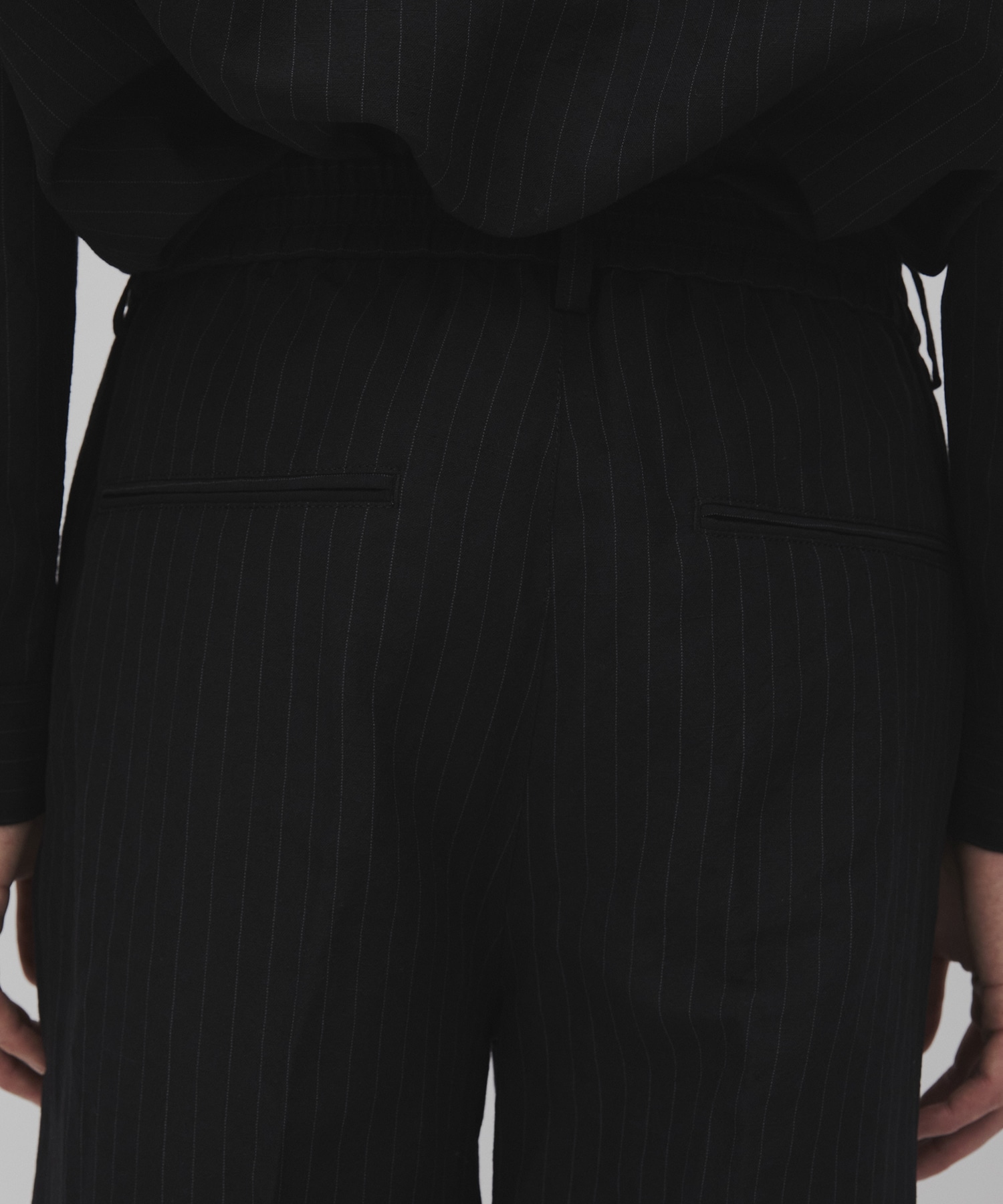 ウールリネンウェザ-イージースラックス