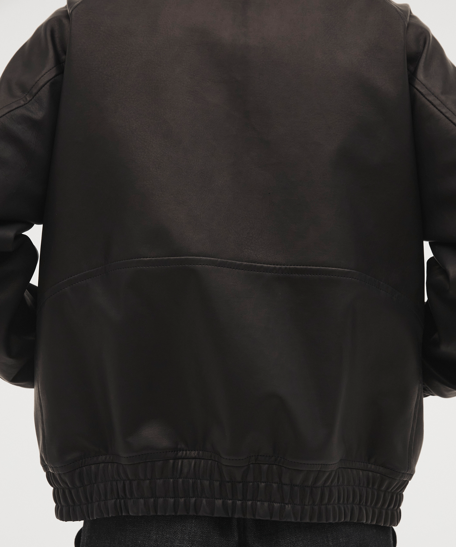 Kuramae leather zip-up jacket