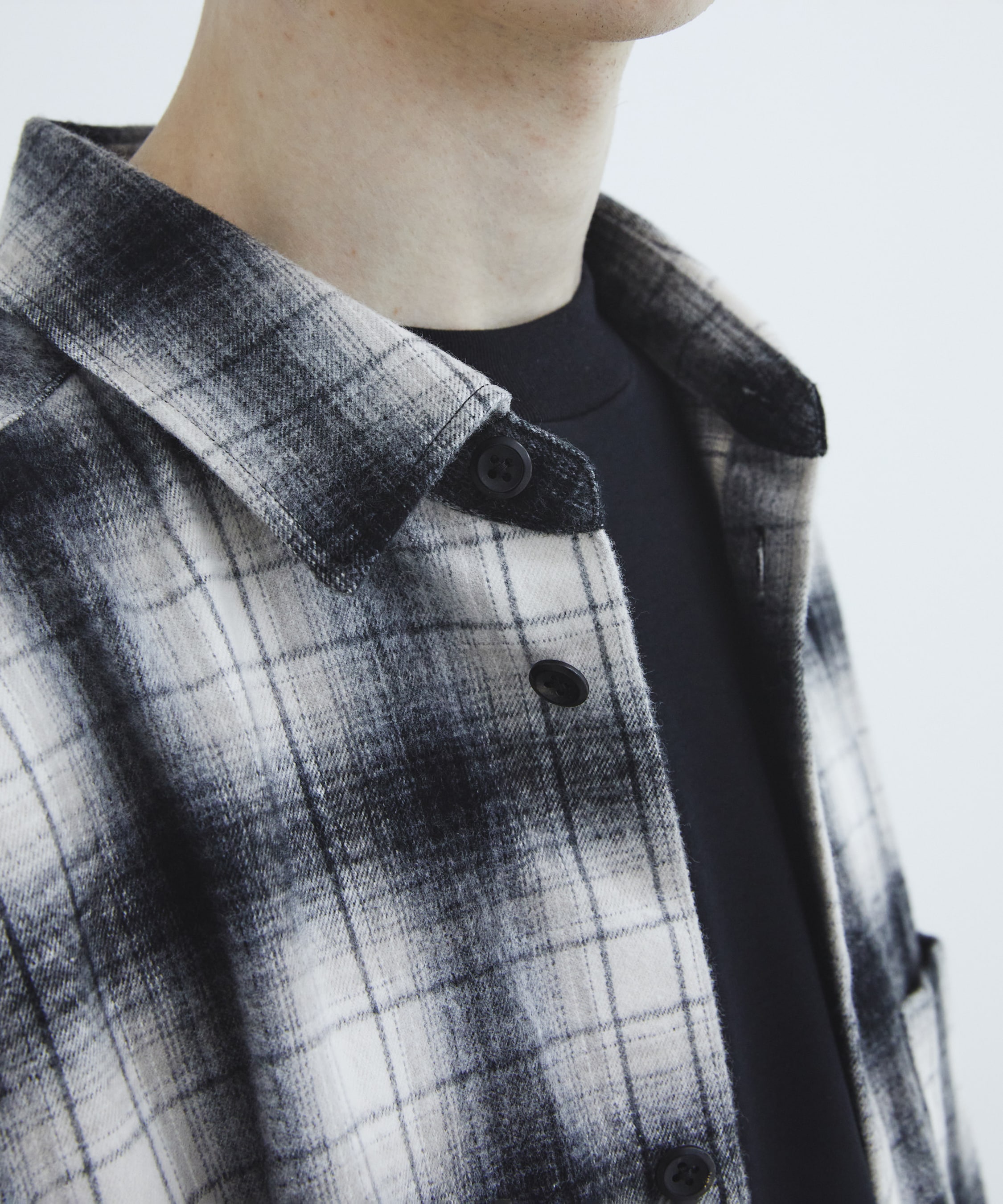 ソフトフランネルチェックシャツ