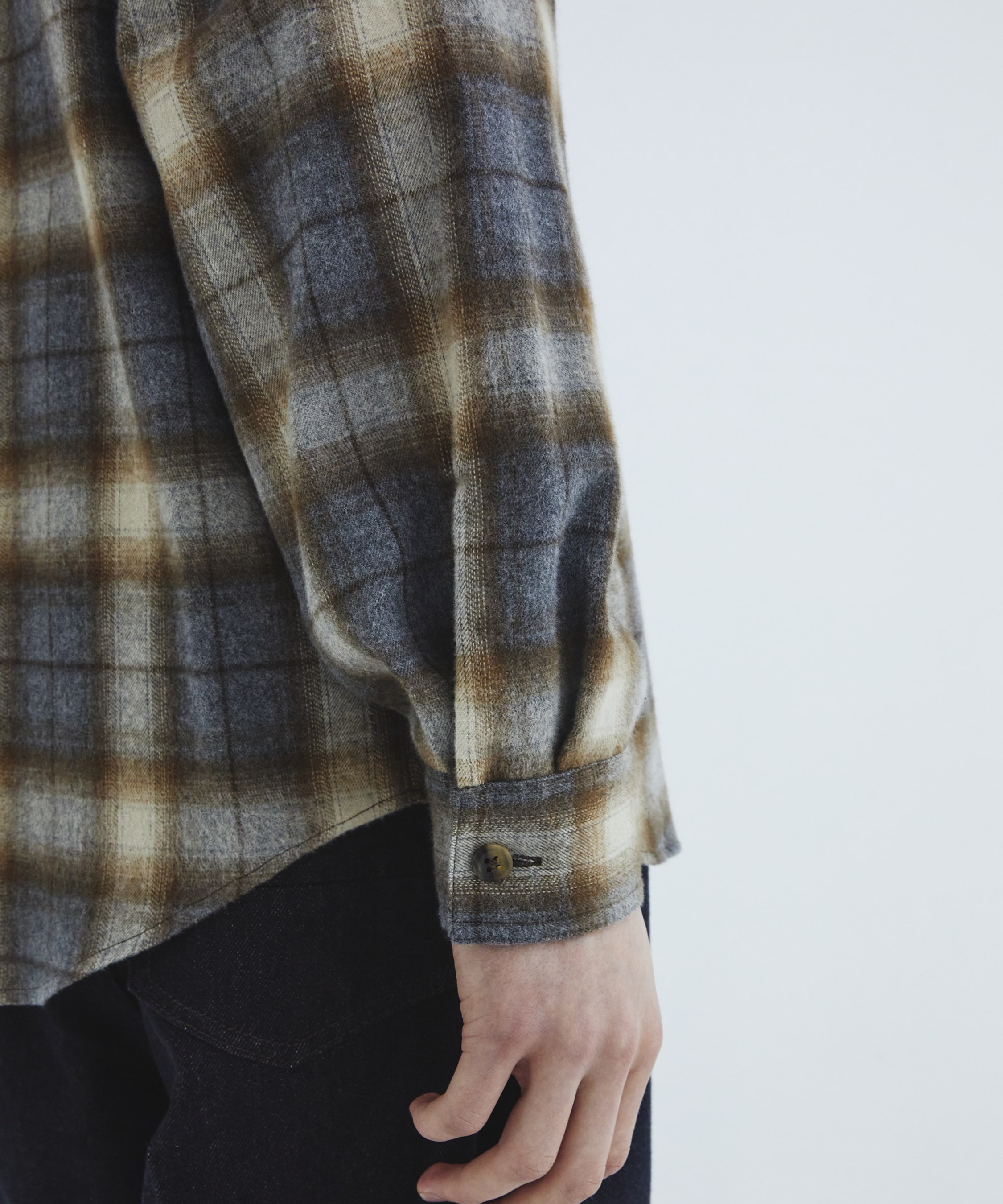 ソフトフランネルチェックシャツ