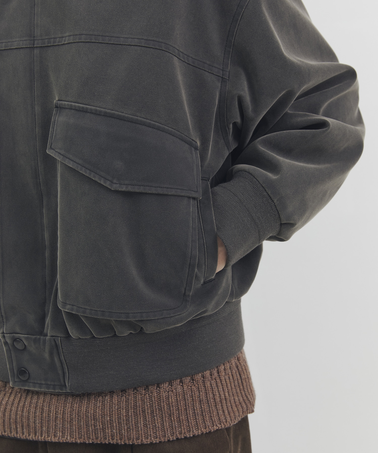 エイジングスウェードボンバージャケット