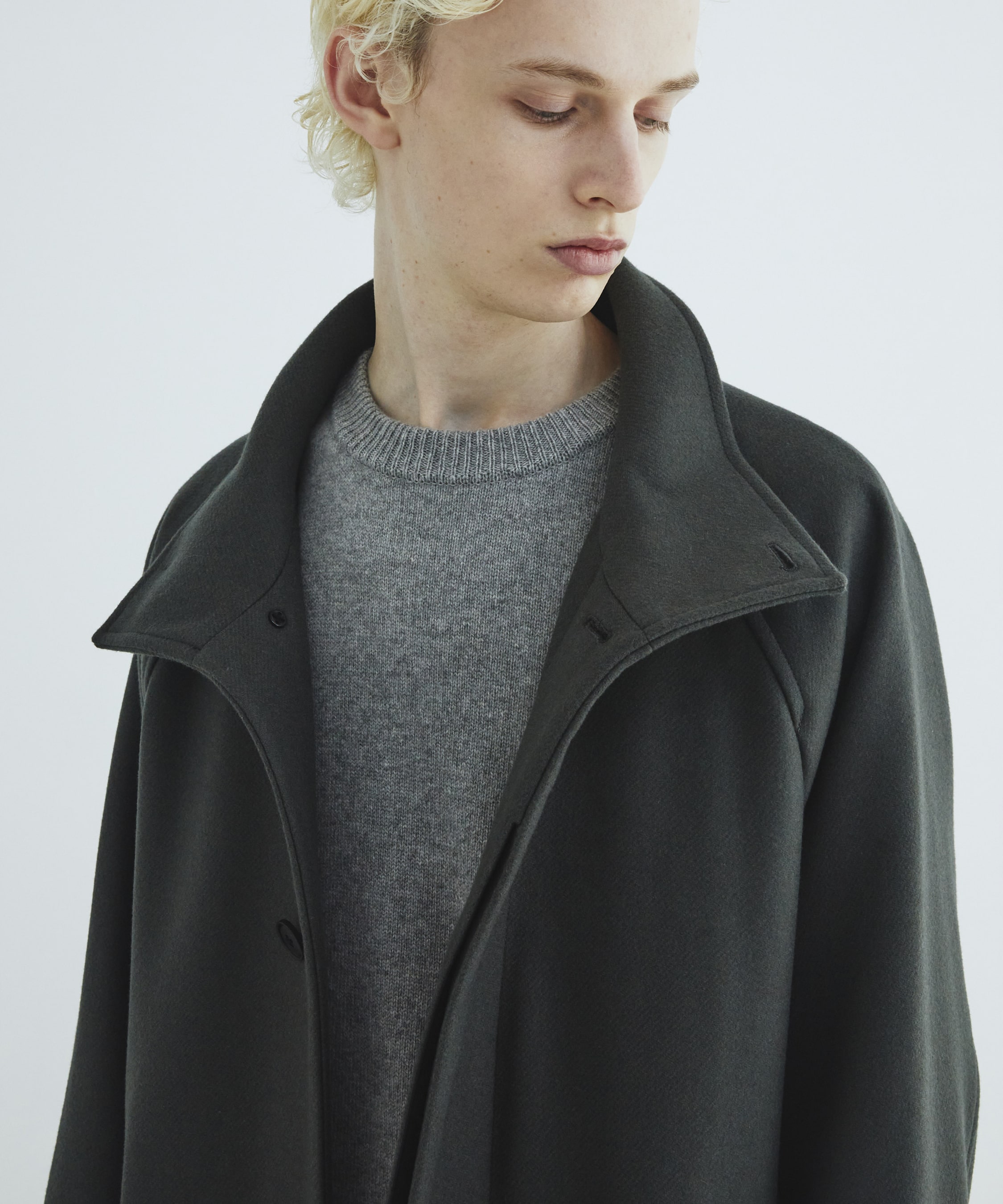 Premium meltonスタンドコート