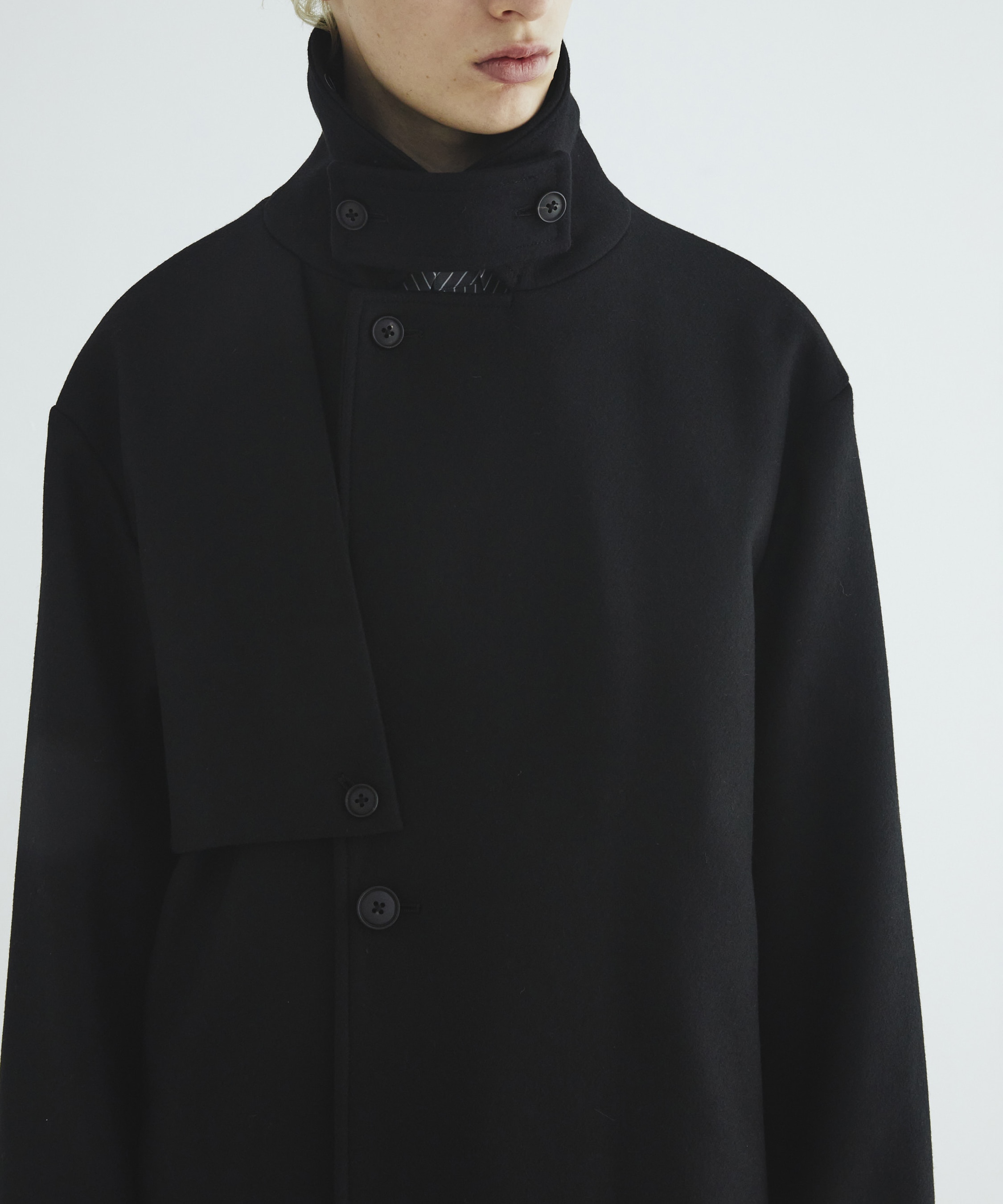 Premium meltonベルテッドコート