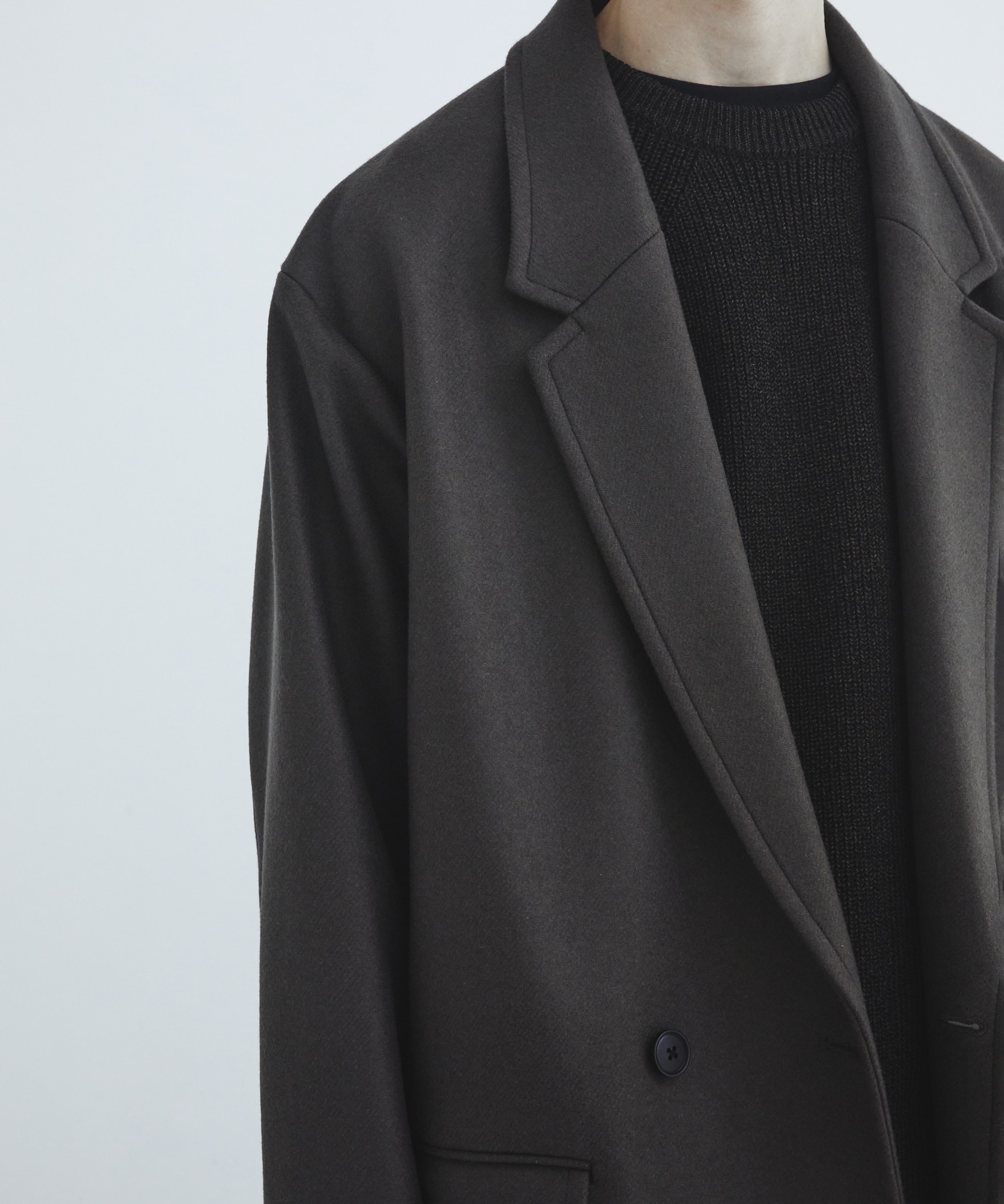 Premium meltonオーバーチェスターコート