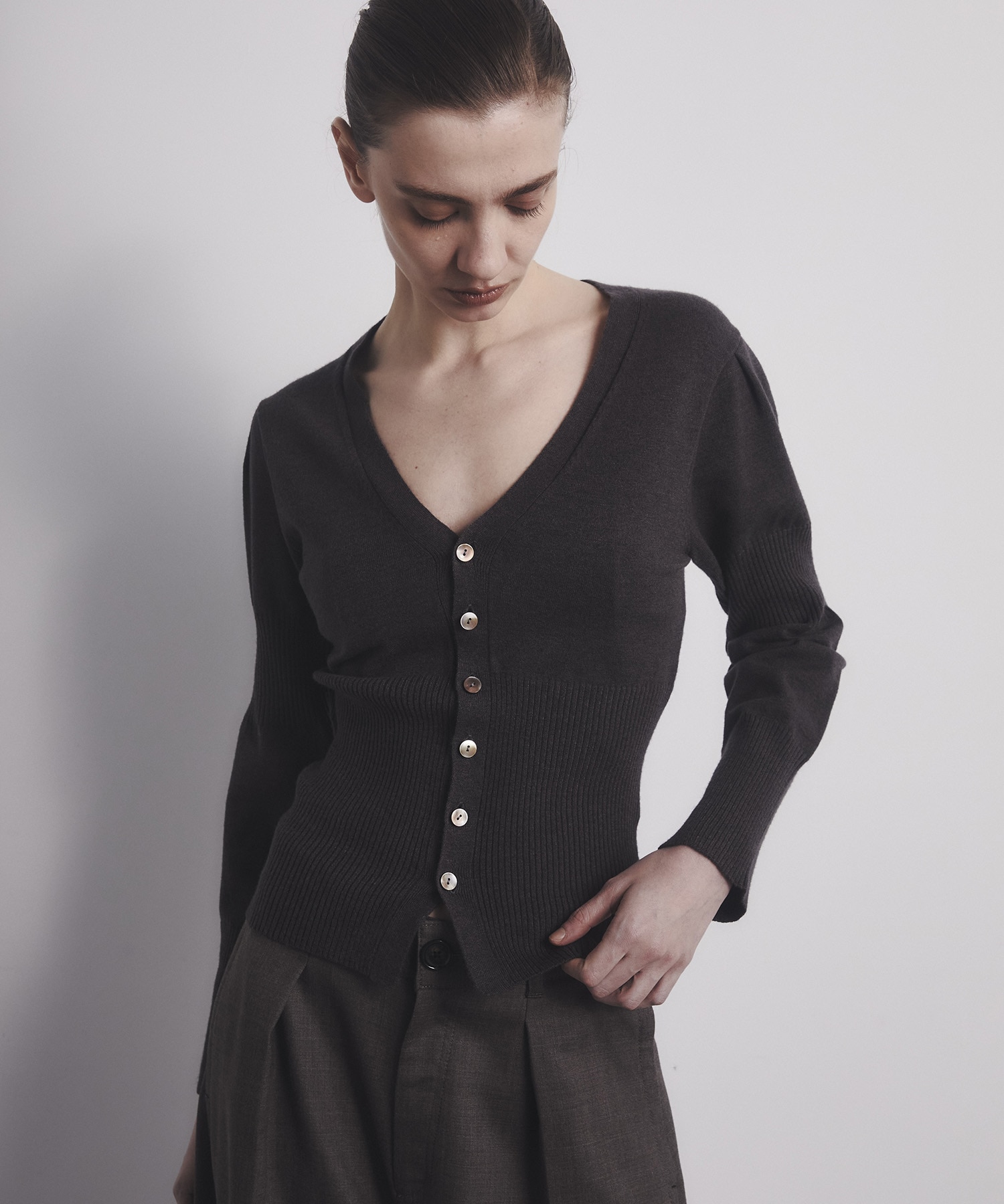 Wave Sleeve Cardigan