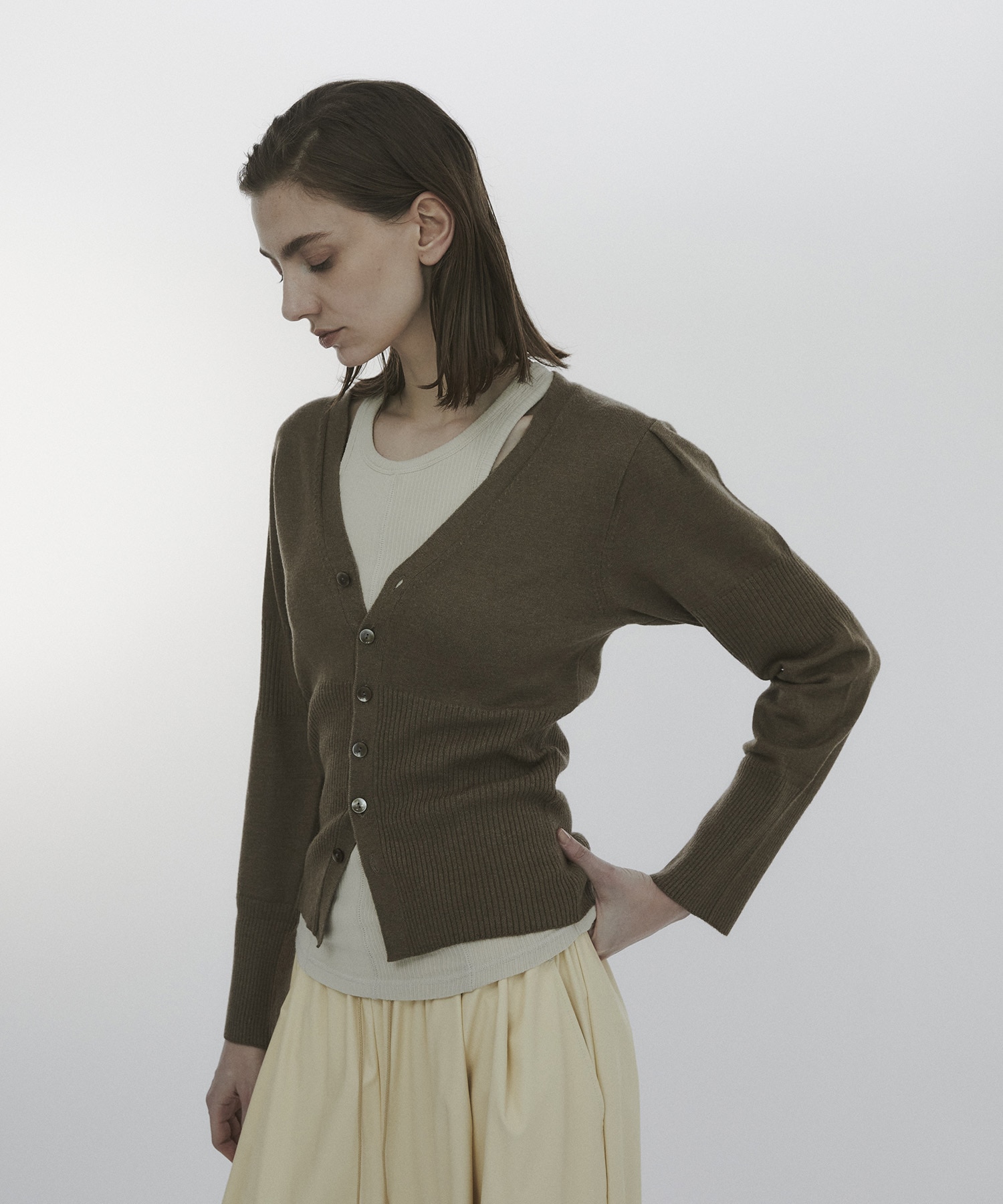 Wave Sleeve Cardigan