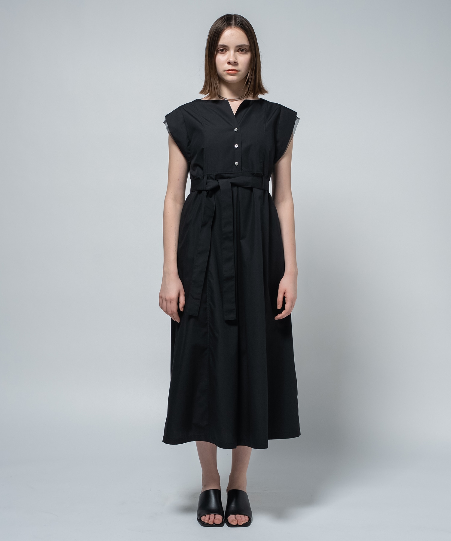 Chambray Belted Dress