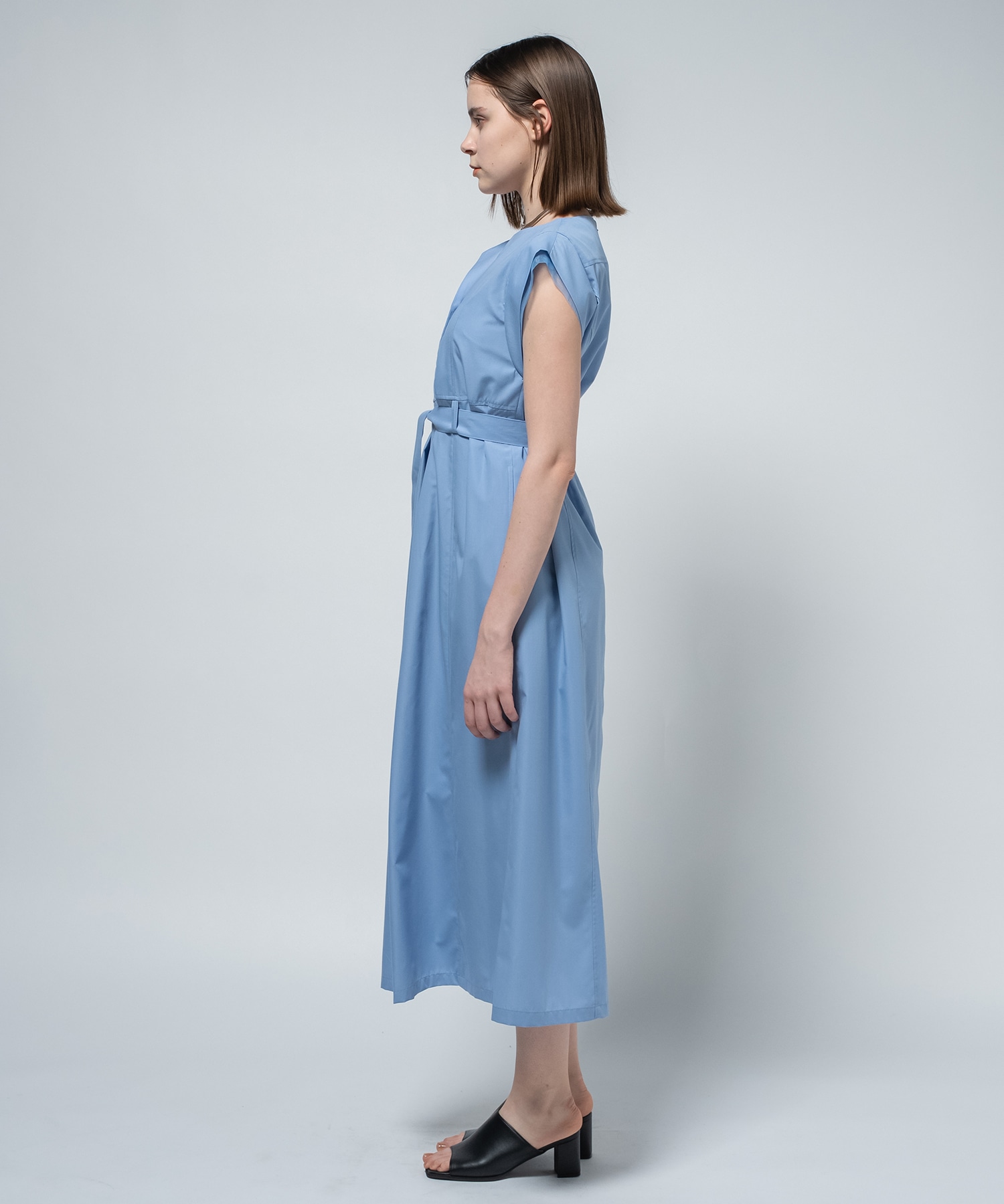 Chambray Belted Dress