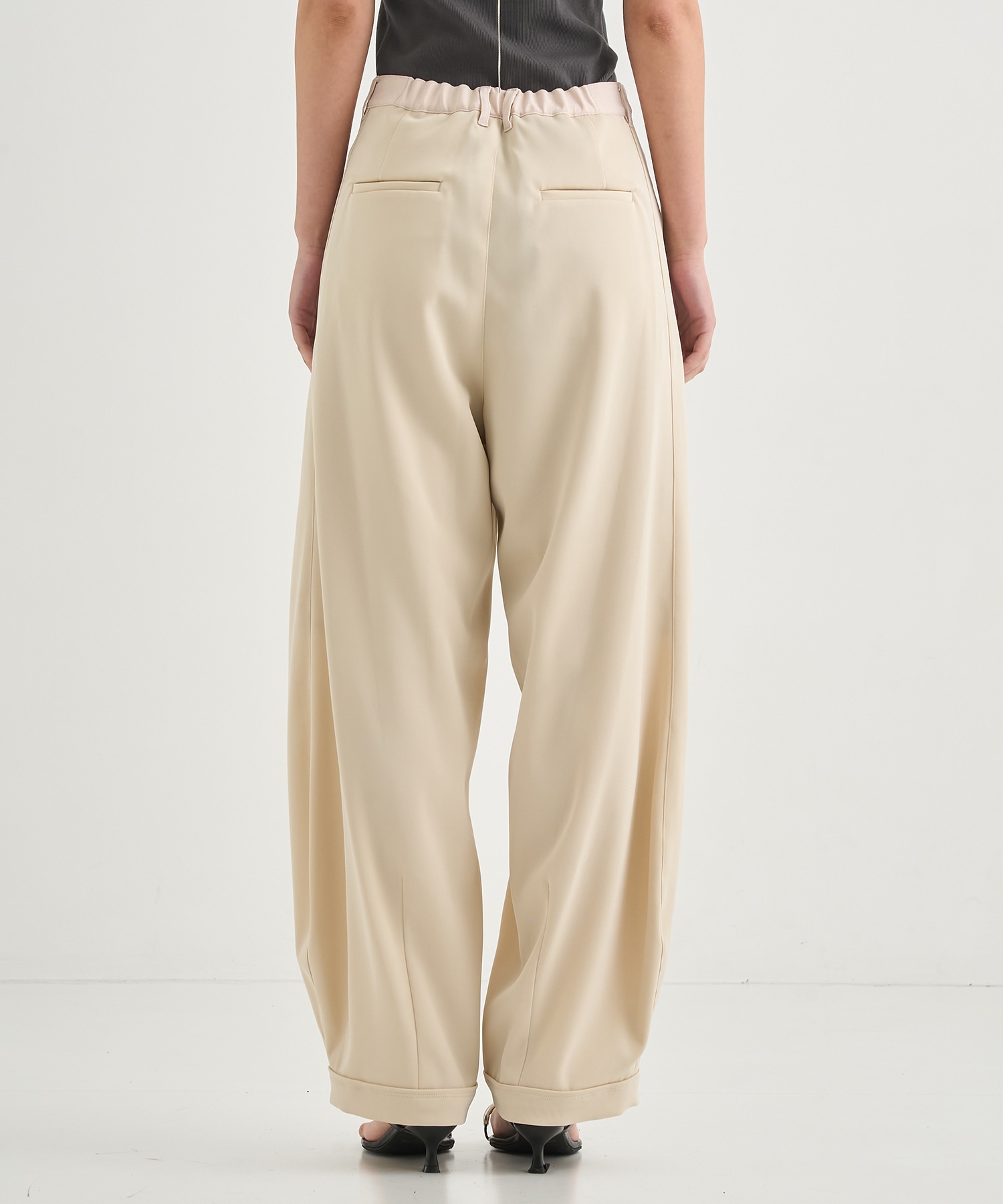 Twill Barrel Leg Pants