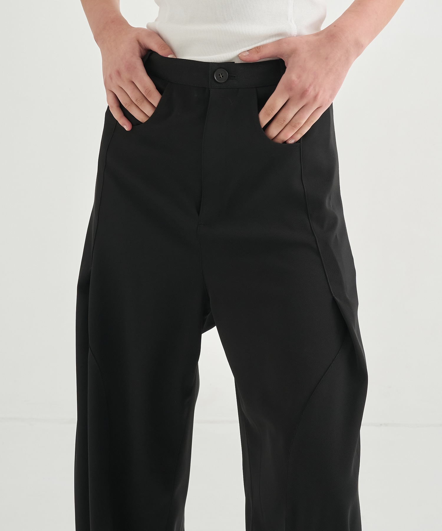 Twill Barrel Leg Pants