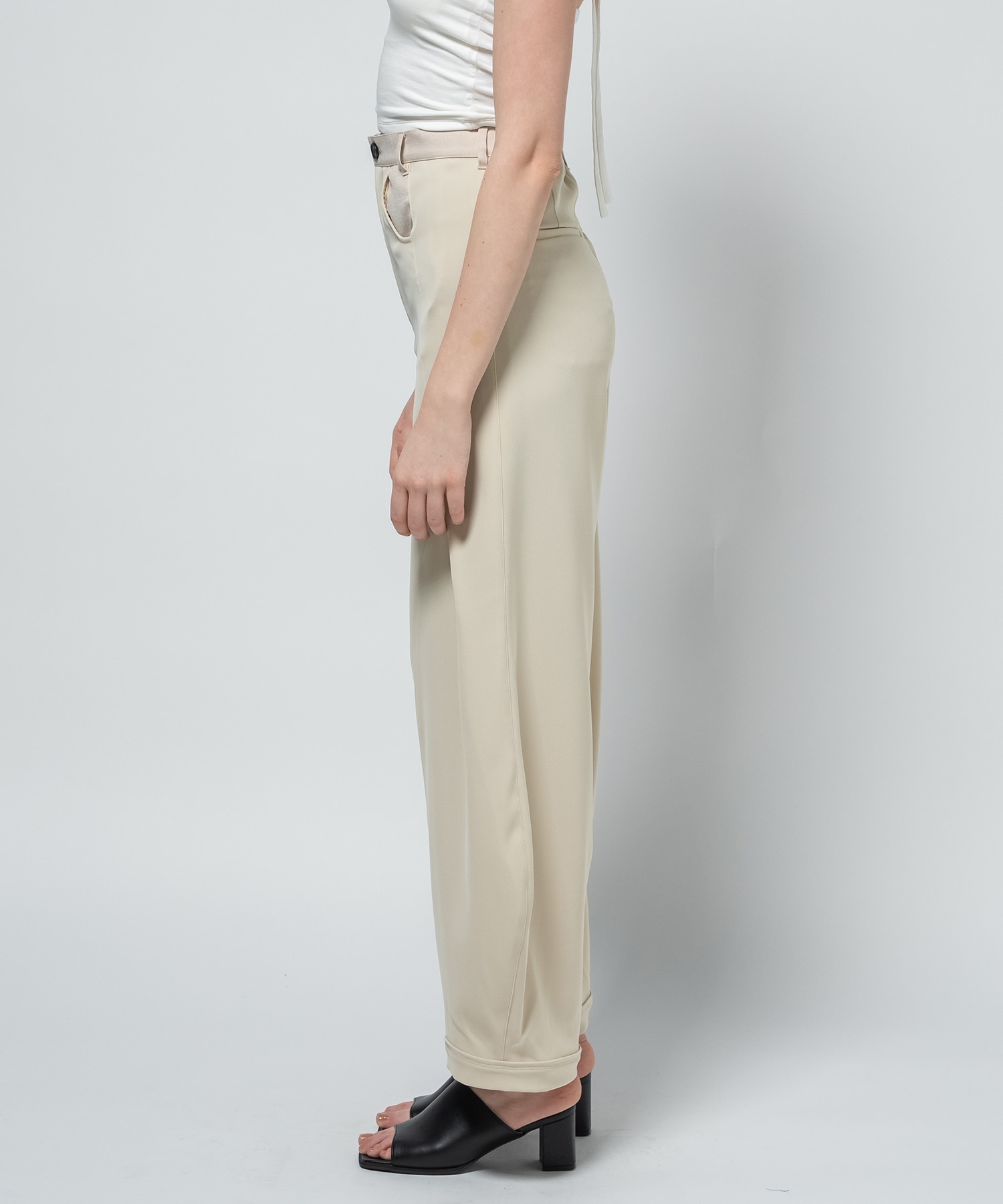 Twill Barrel Leg Pants