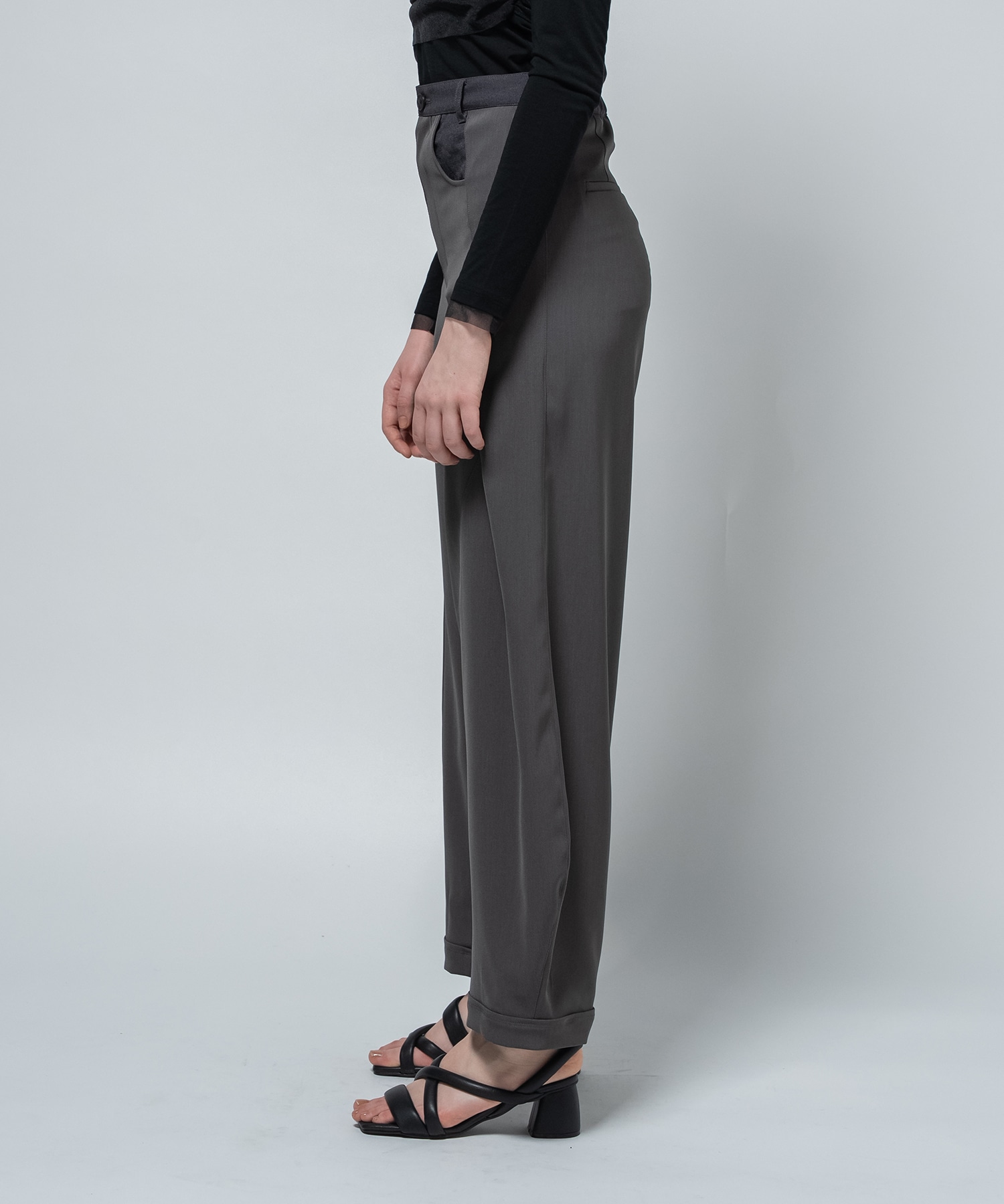 Twill Barrel Leg Pants