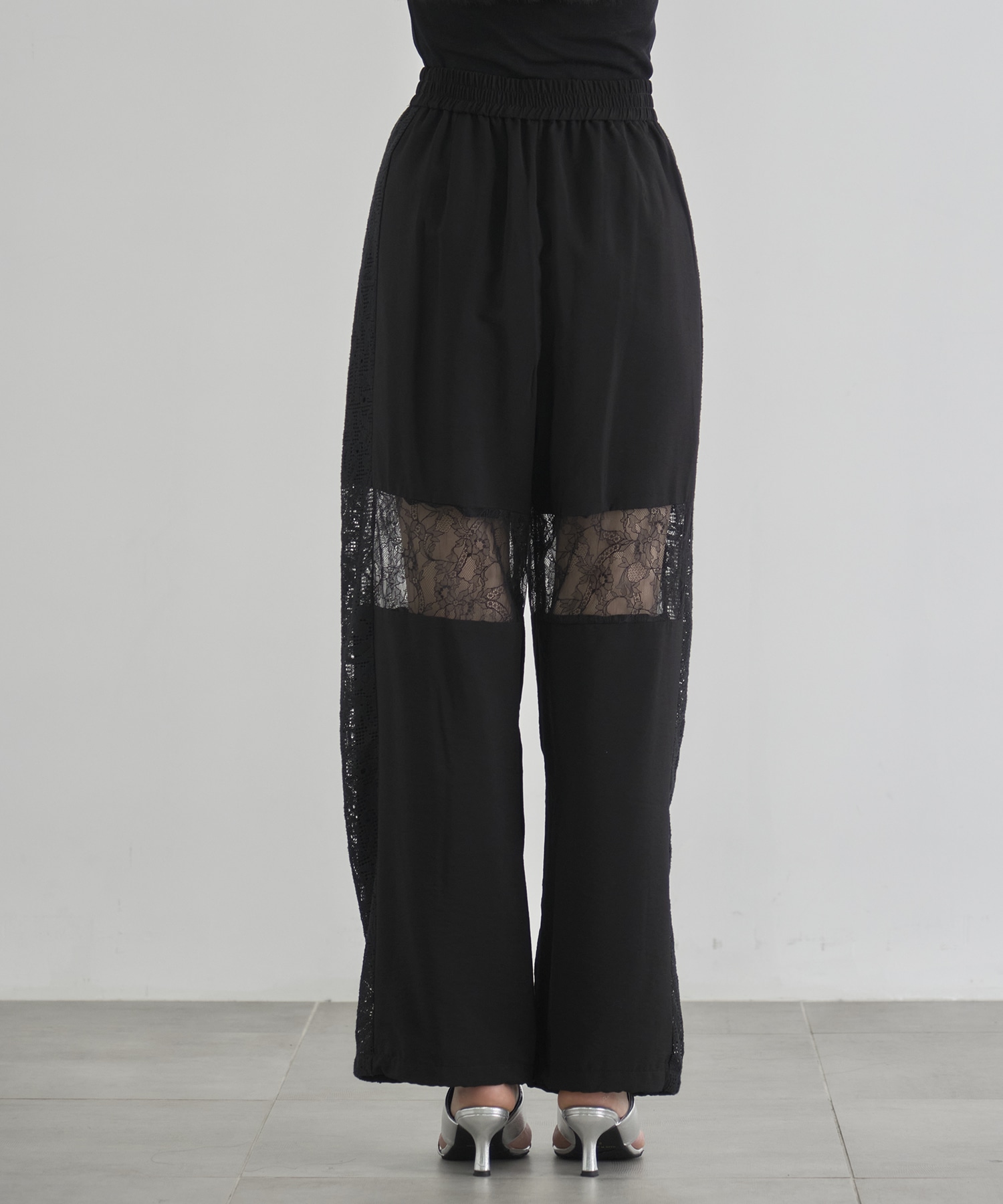 Lace Combination Relax Pants