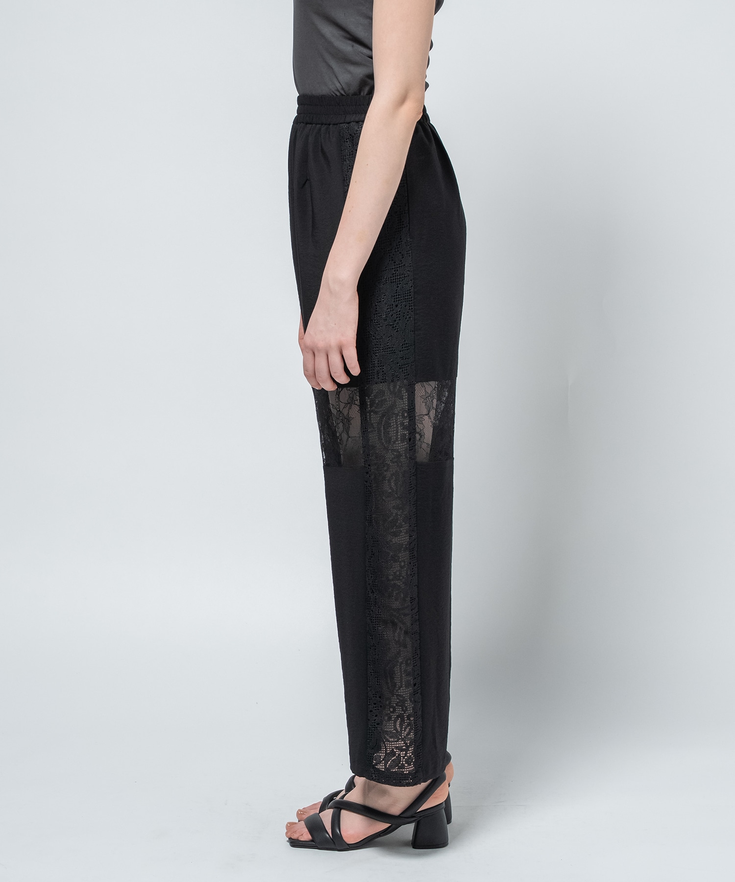 Lace Combination Relax Pants