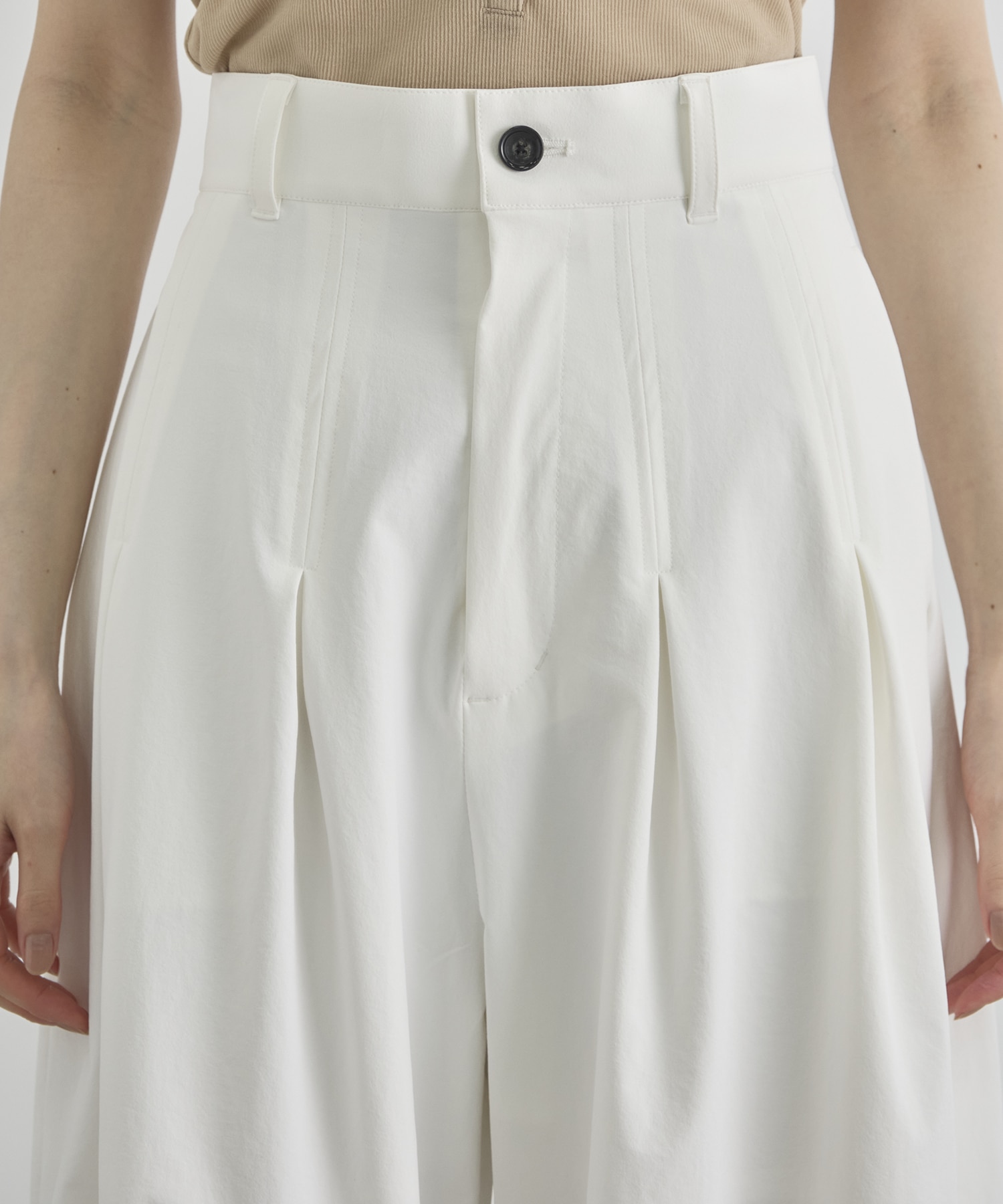 Box Pleat Wide Pants