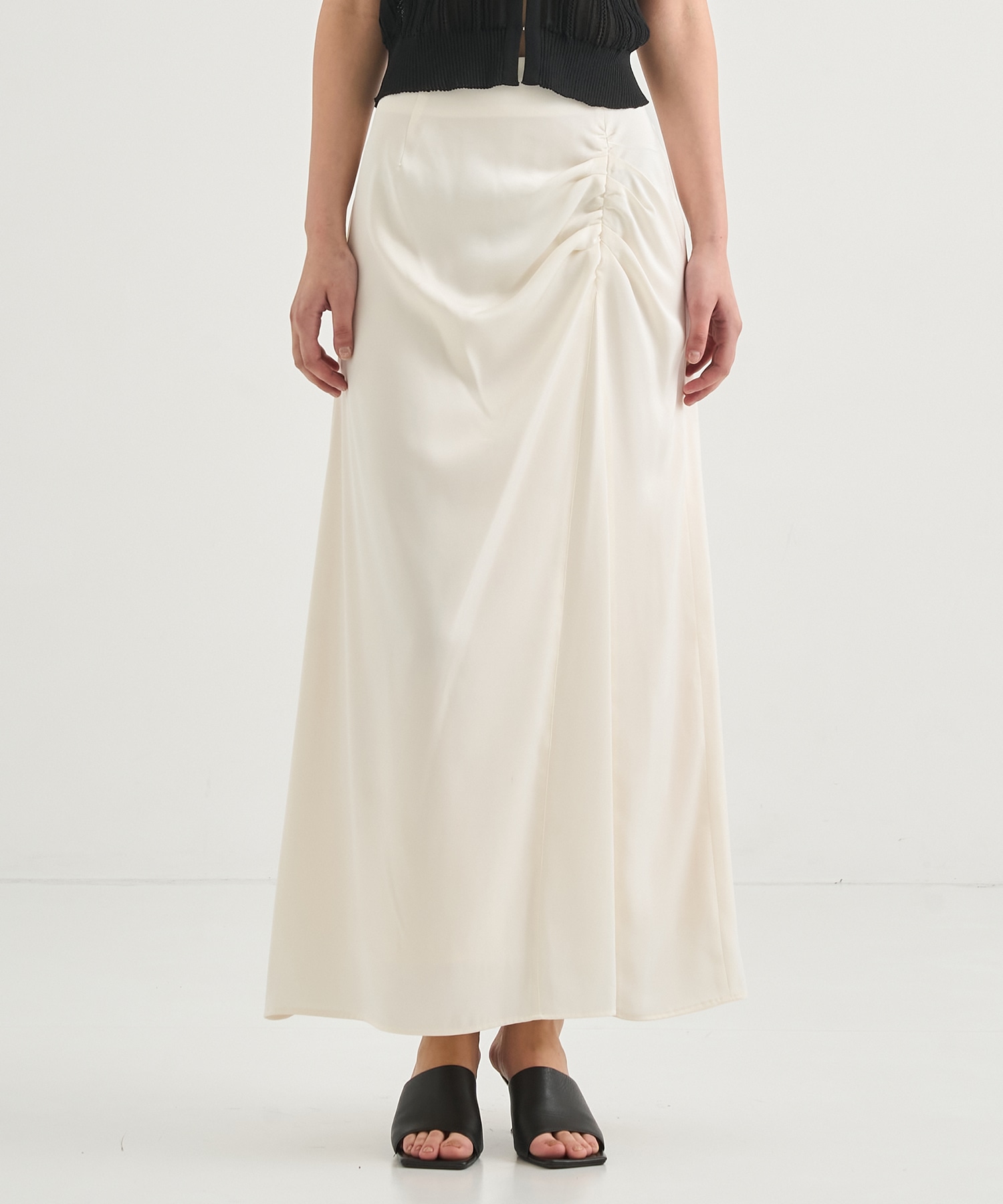 Gather Satin Skirt