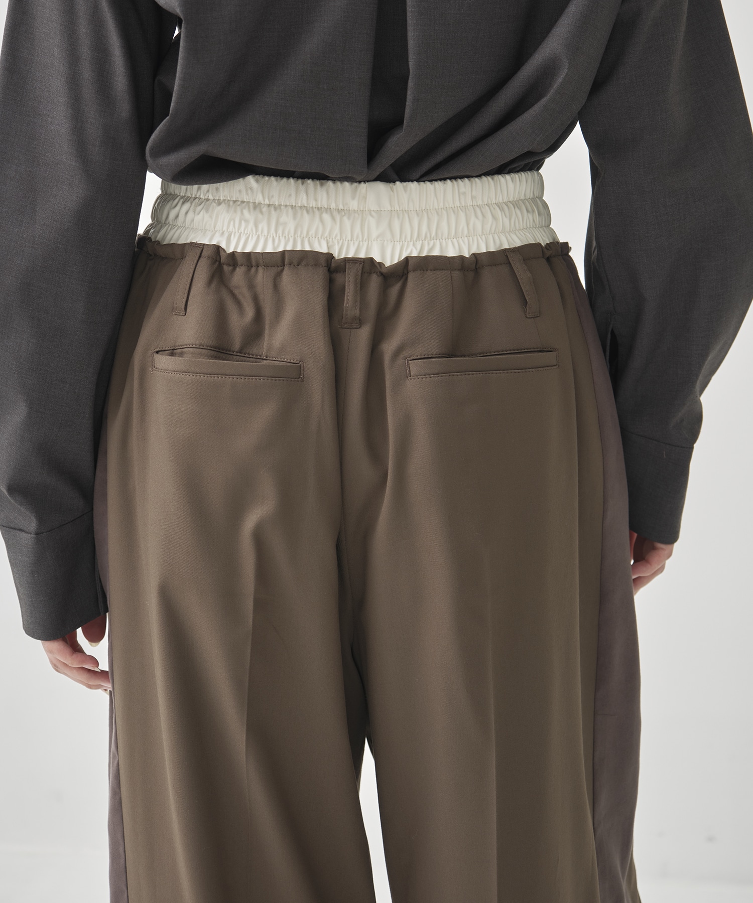 LeatherWaist Relax Pants