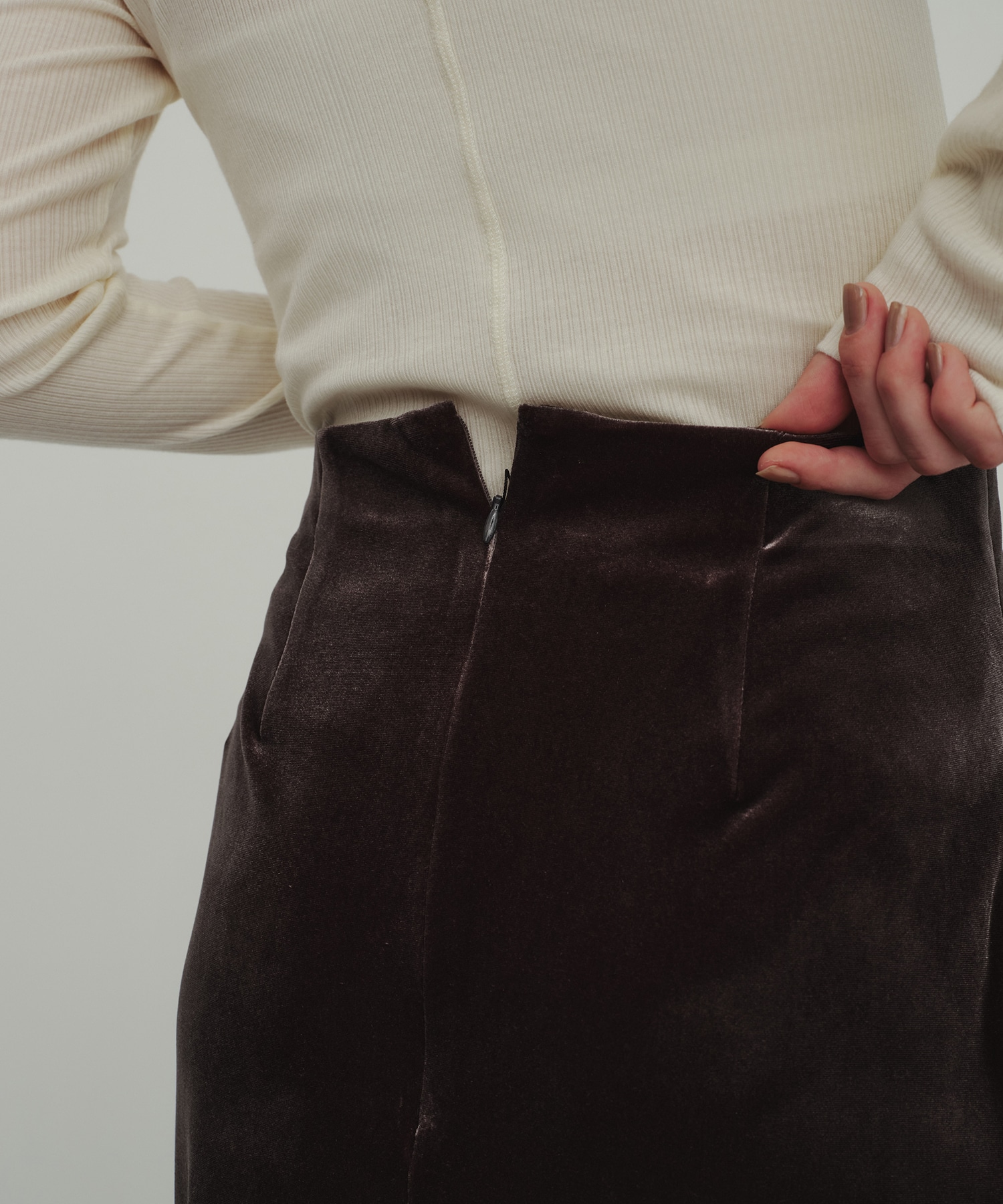 Velor Tuck Skirt