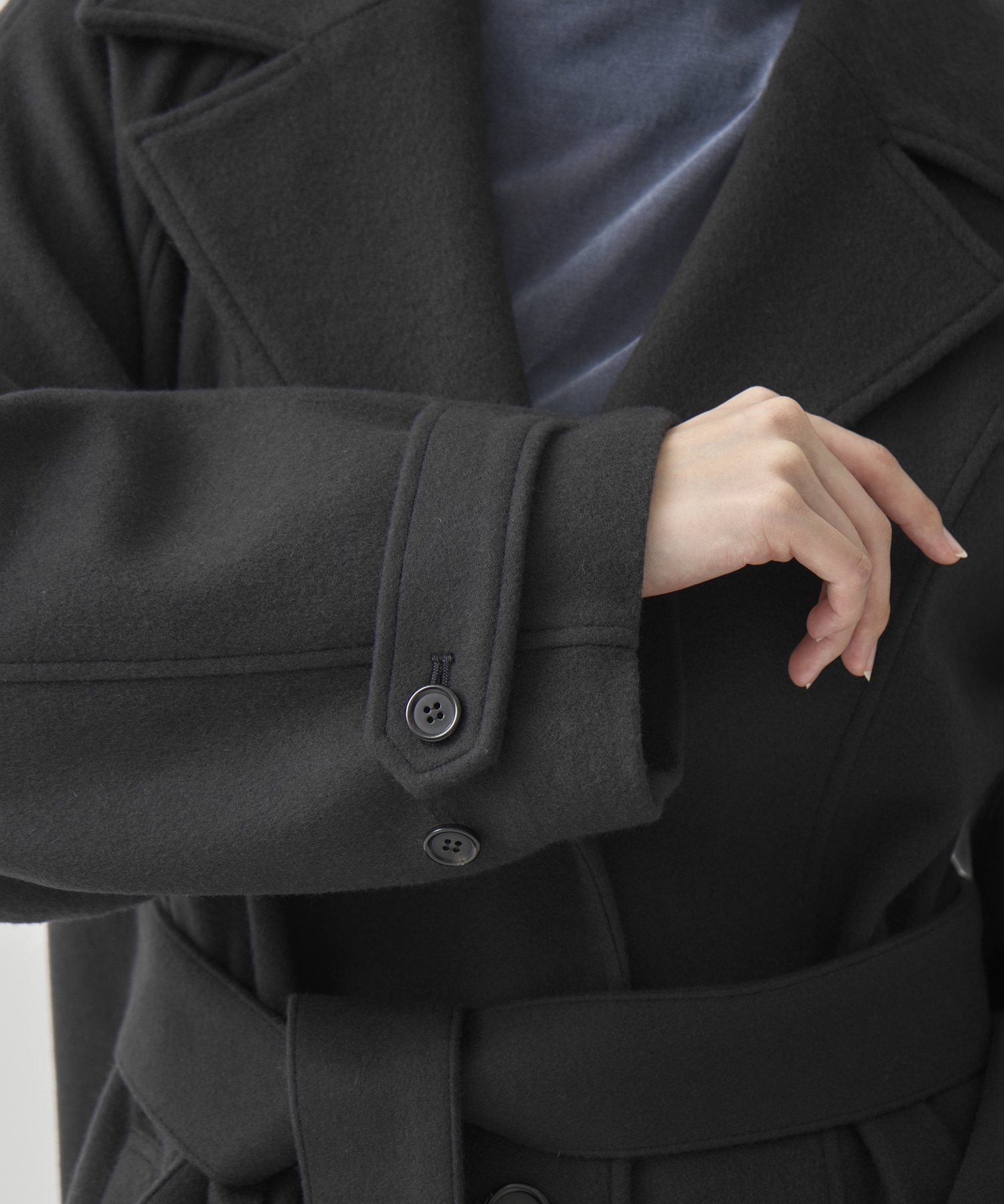 DoubleCollar Raglan Coat