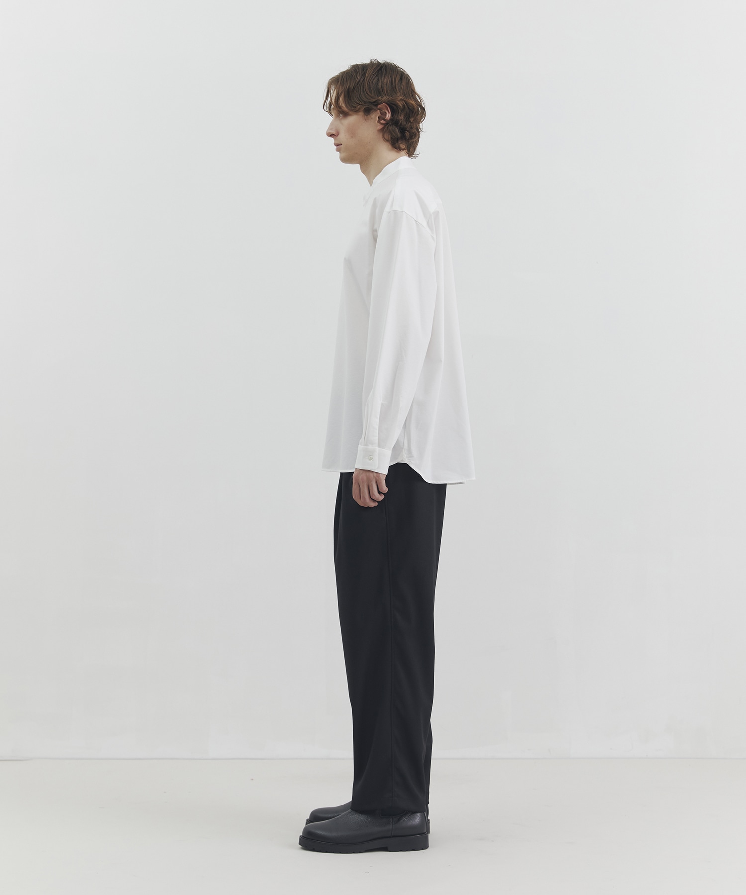 KANEMASA KNITバンドカラーシャツ