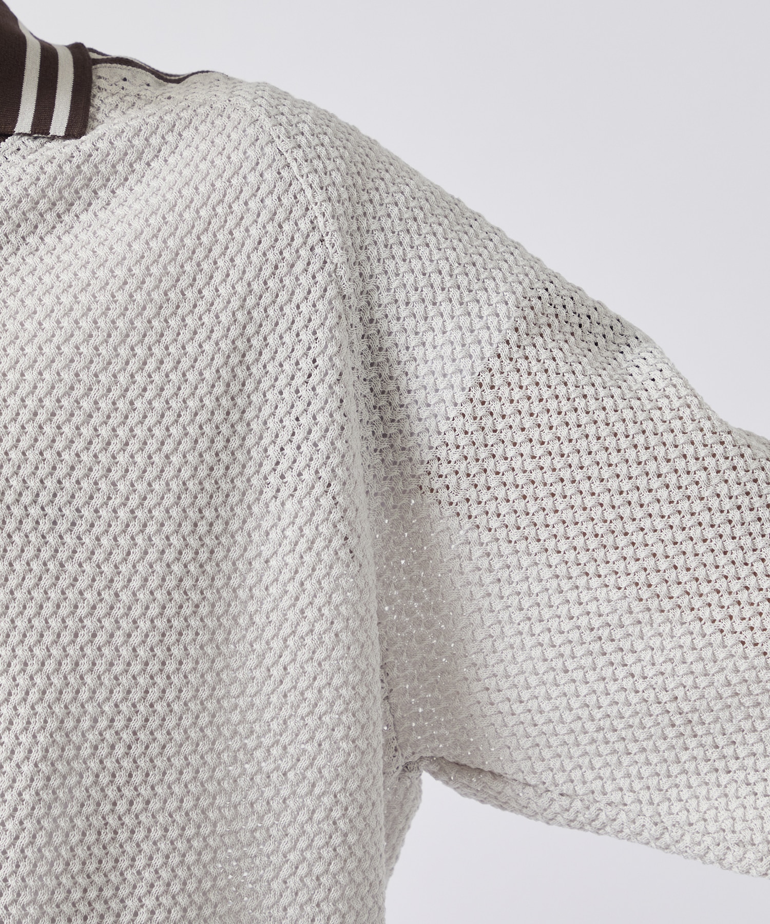 Mesh knit game shirt