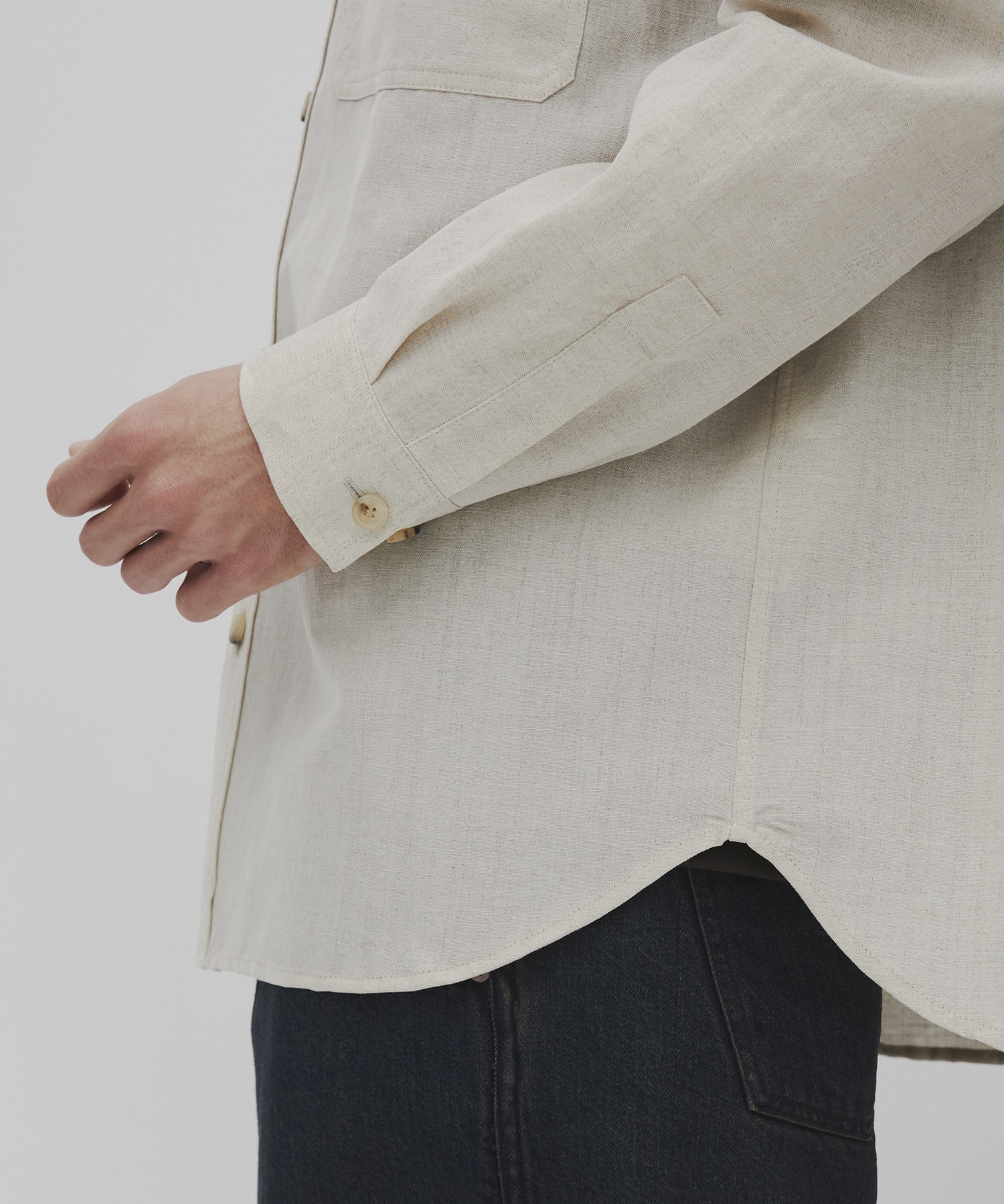 ウールリネンウェザーリラックスシャツ