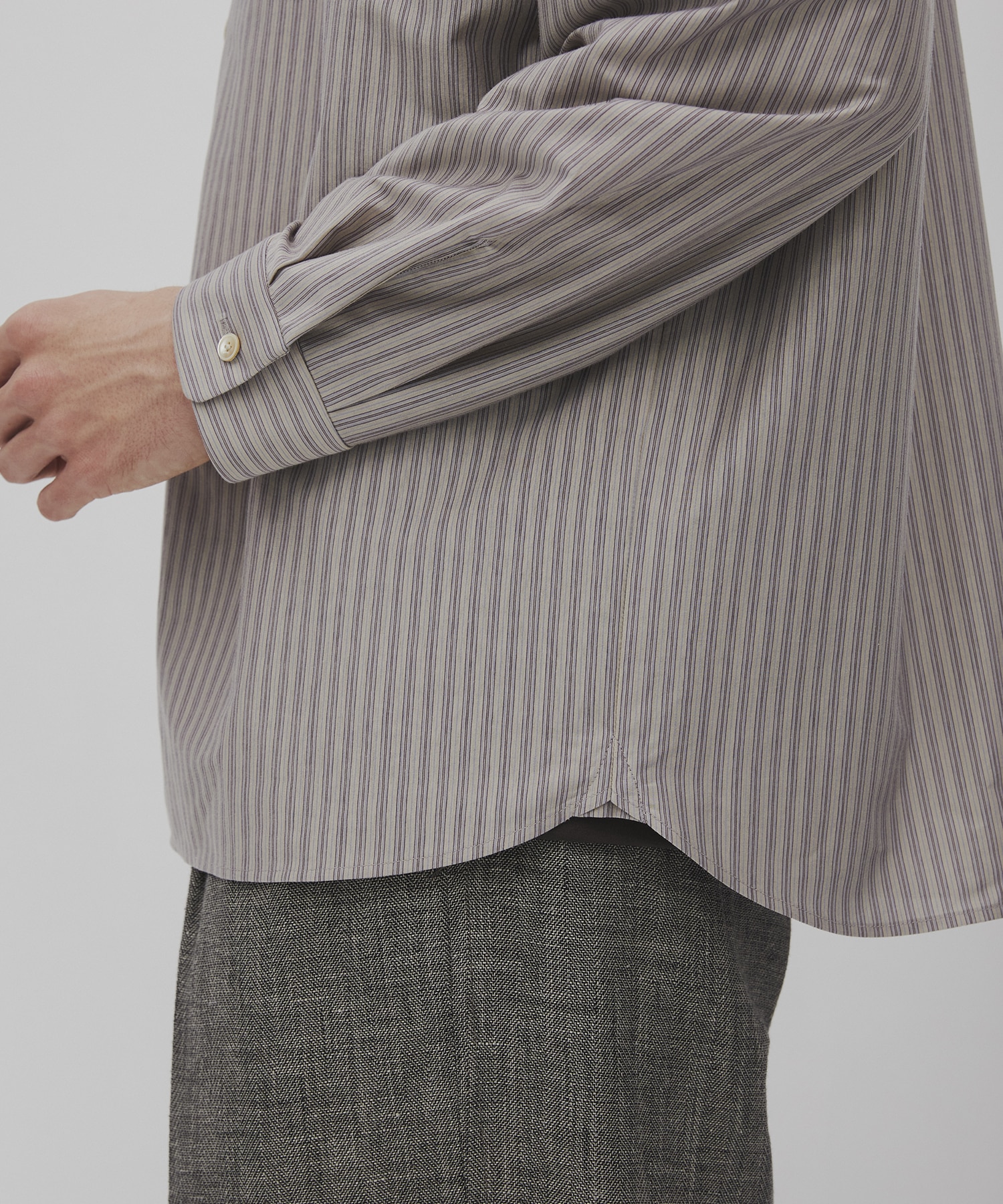 KANEMASA KNIT マルチストライプシャツ