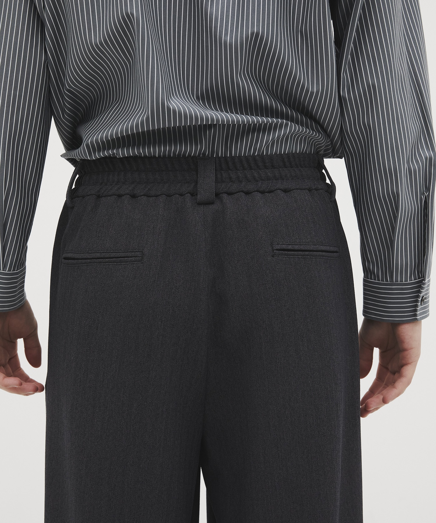 Mix herringbone ワイドパンツ