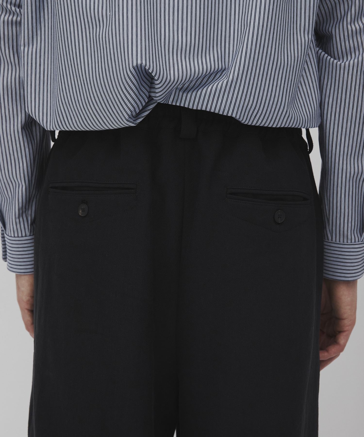 リネンキャンバス パラシュートパンツ